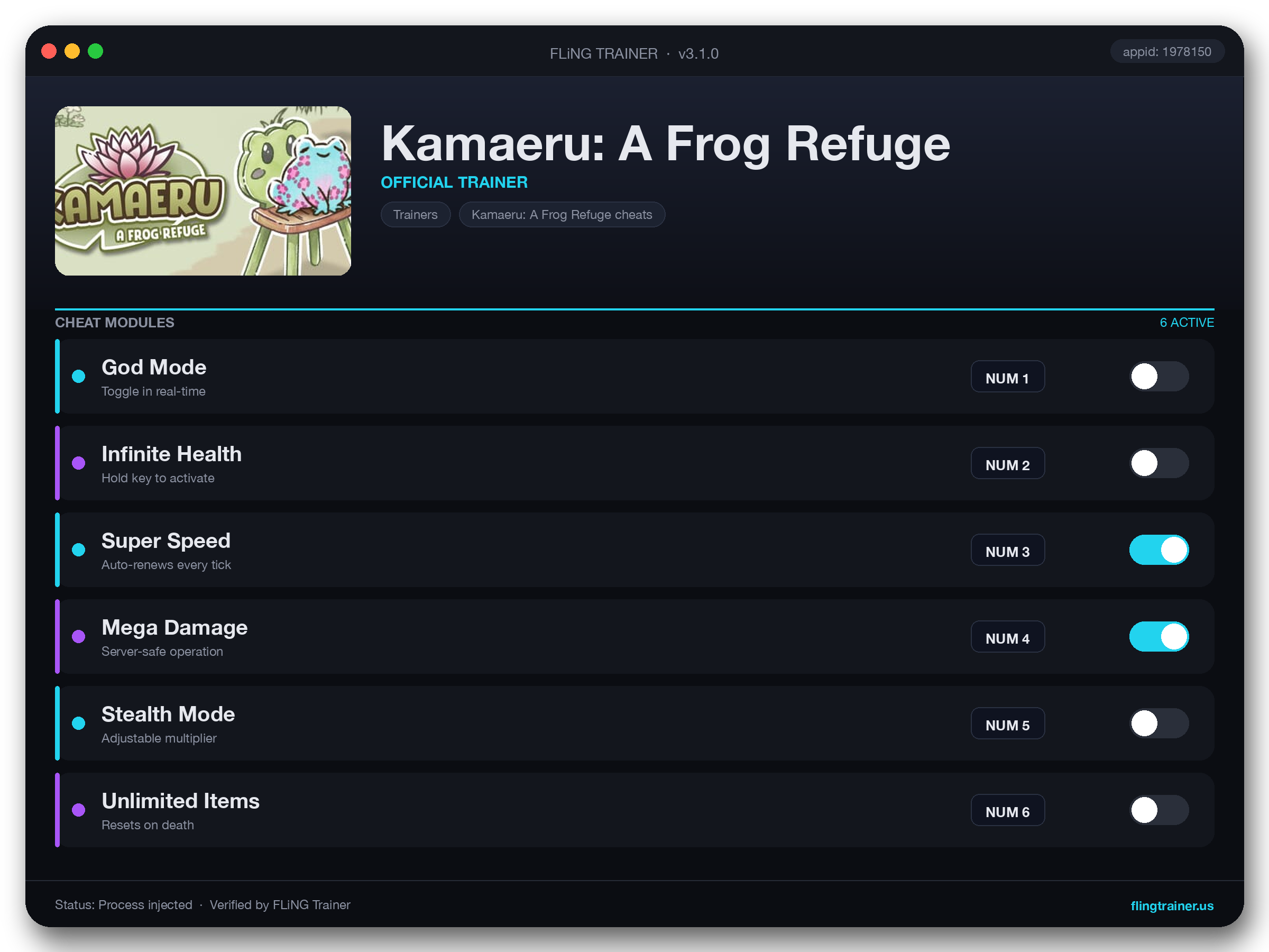 Kamaeru: A Frog Refuge Trainer interface