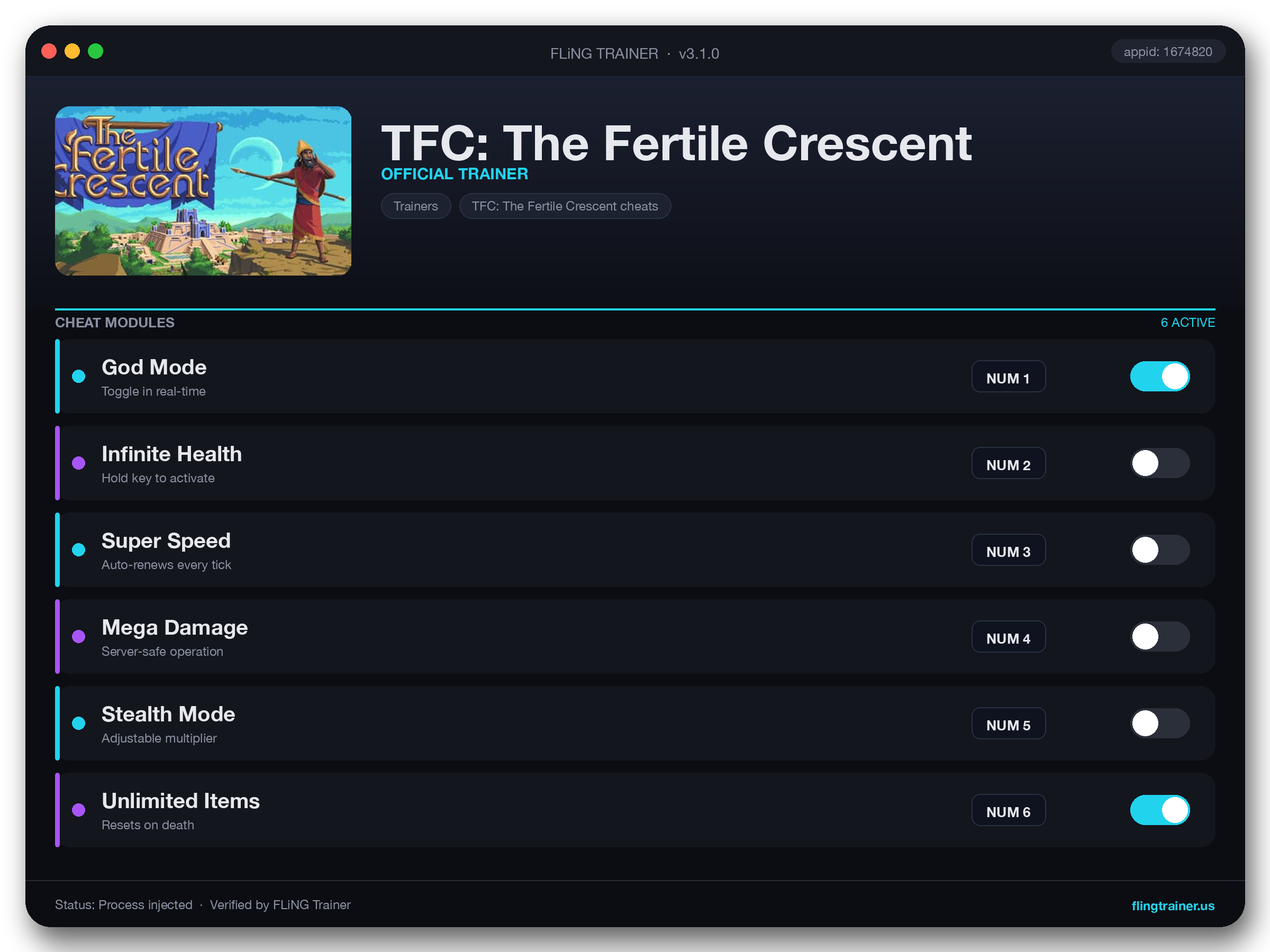 TFC: The Fertile Crescent Trainer interface