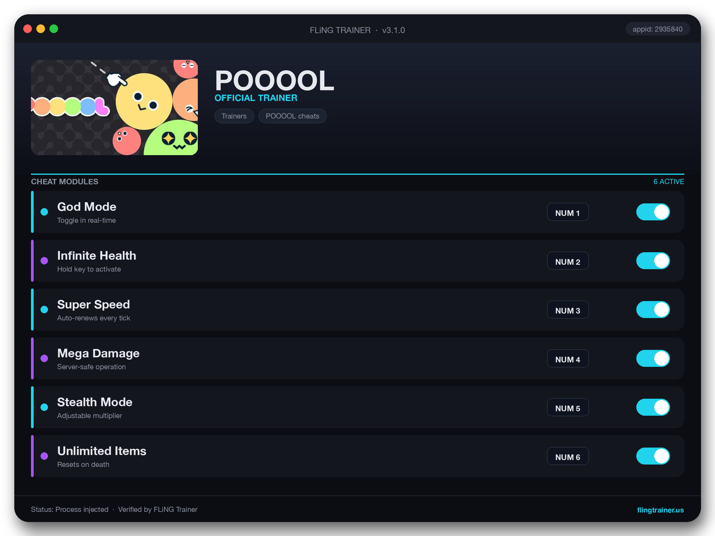 POOOOL Trainer interface