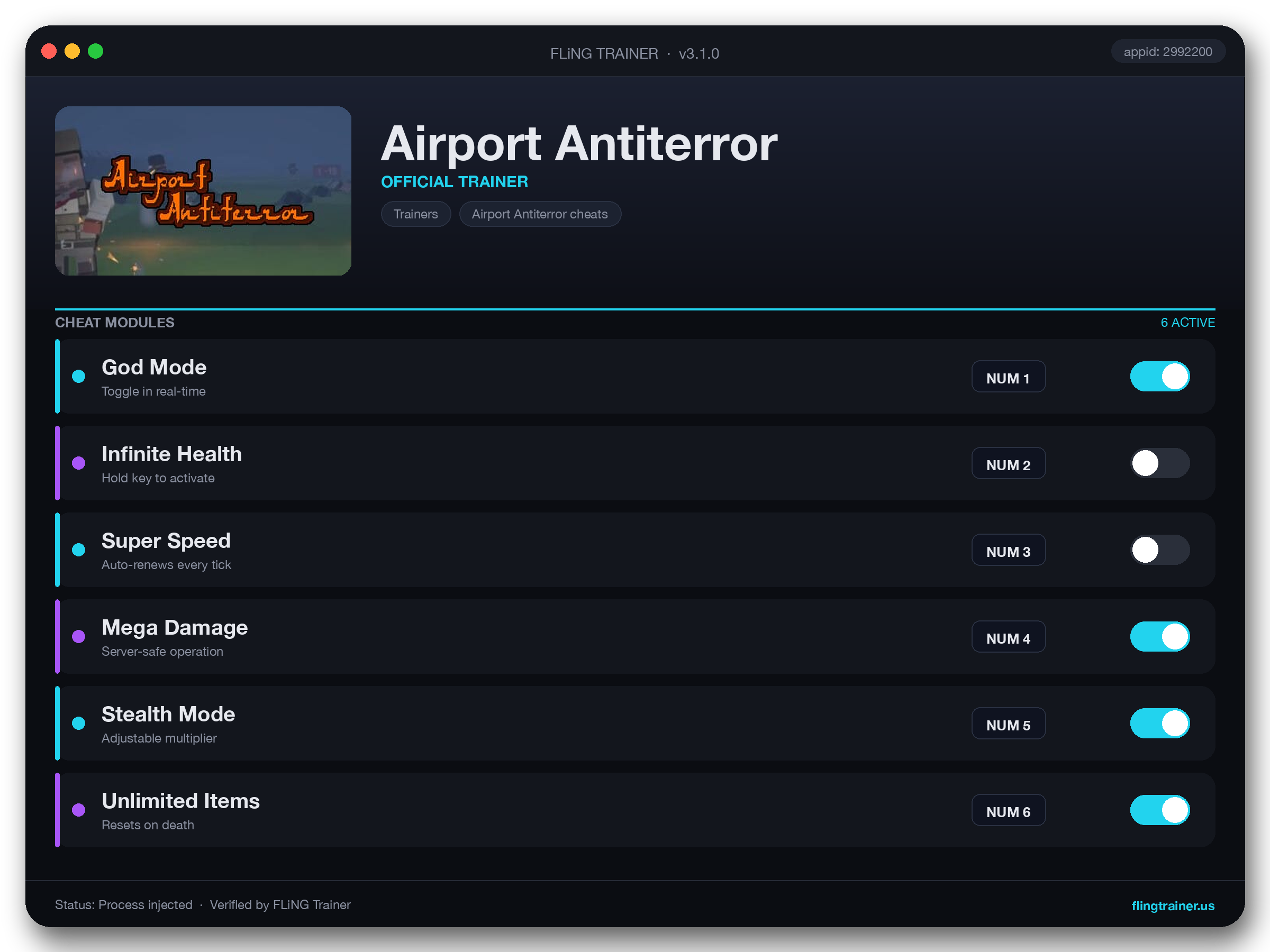 Airport Antiterror Trainer interface