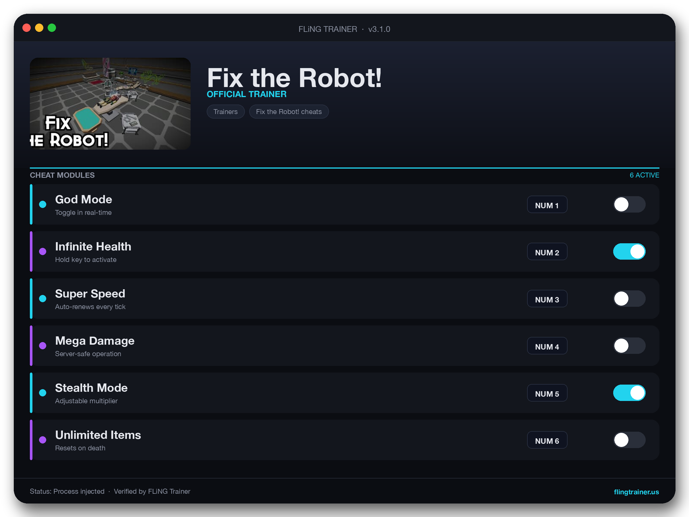 Fix the Robot! Trainer interface