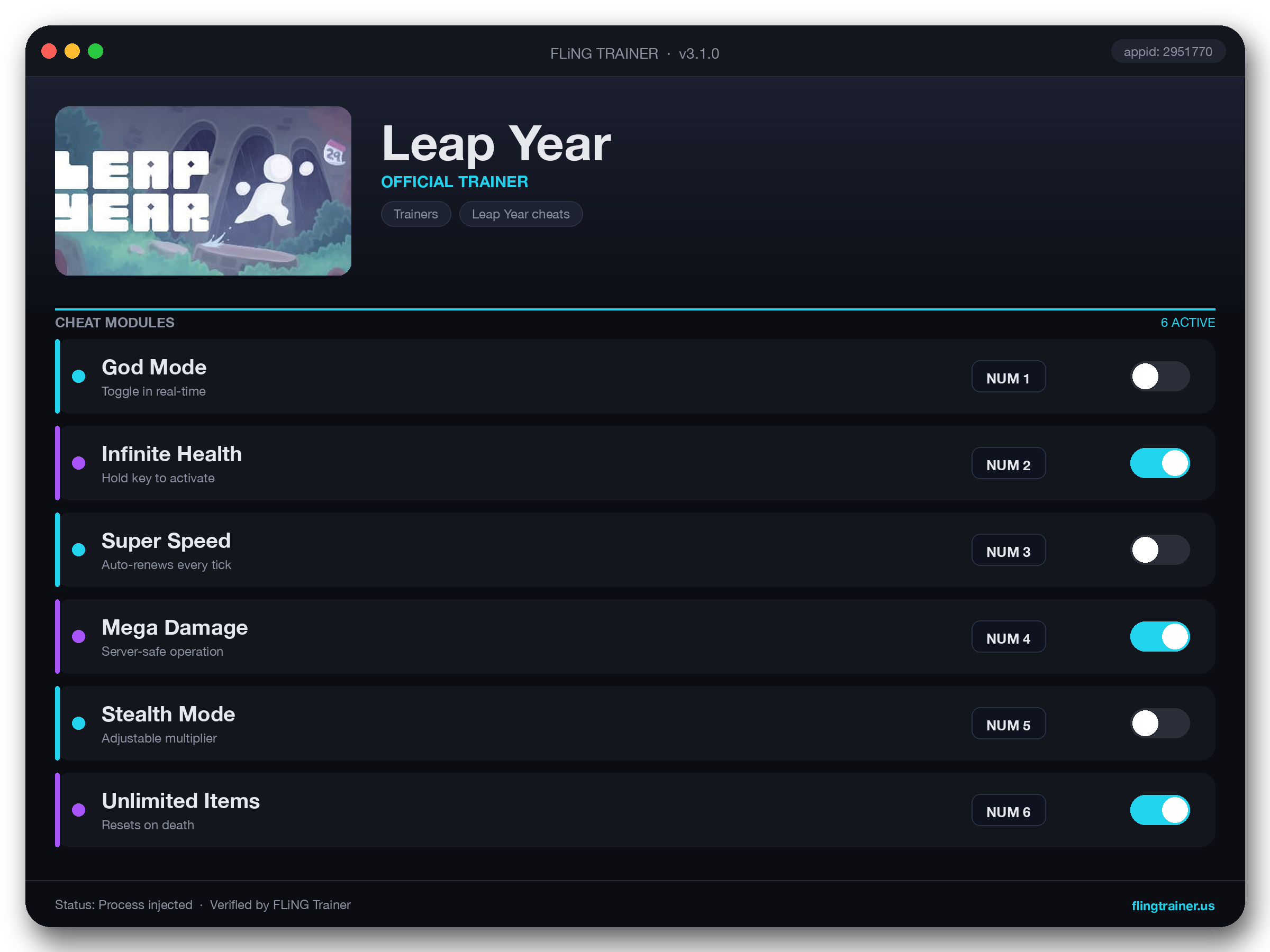 Leap Year Trainer interface