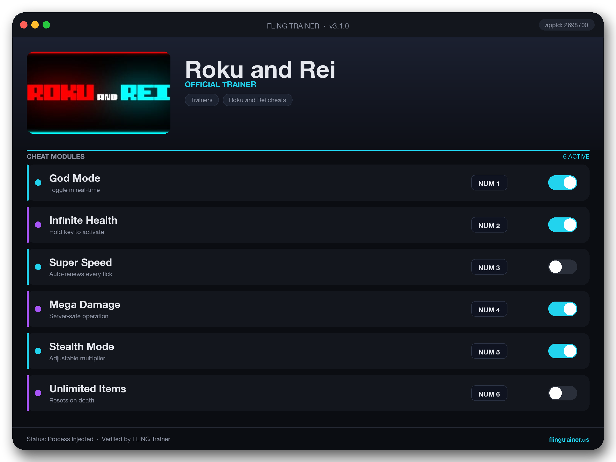 Roku and Rei Trainer interface