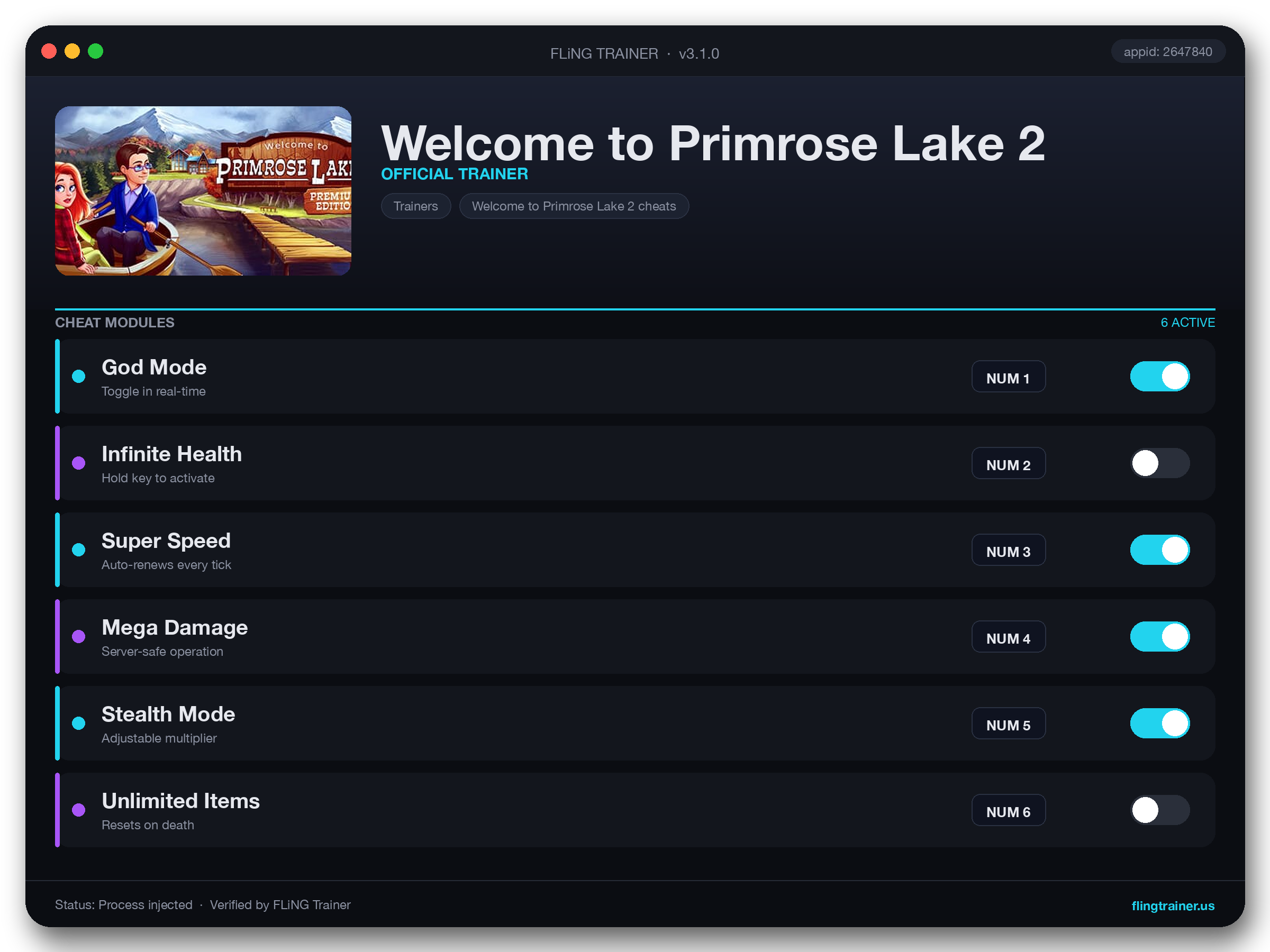 Welcome to Primrose Lake 2 Trainer interface