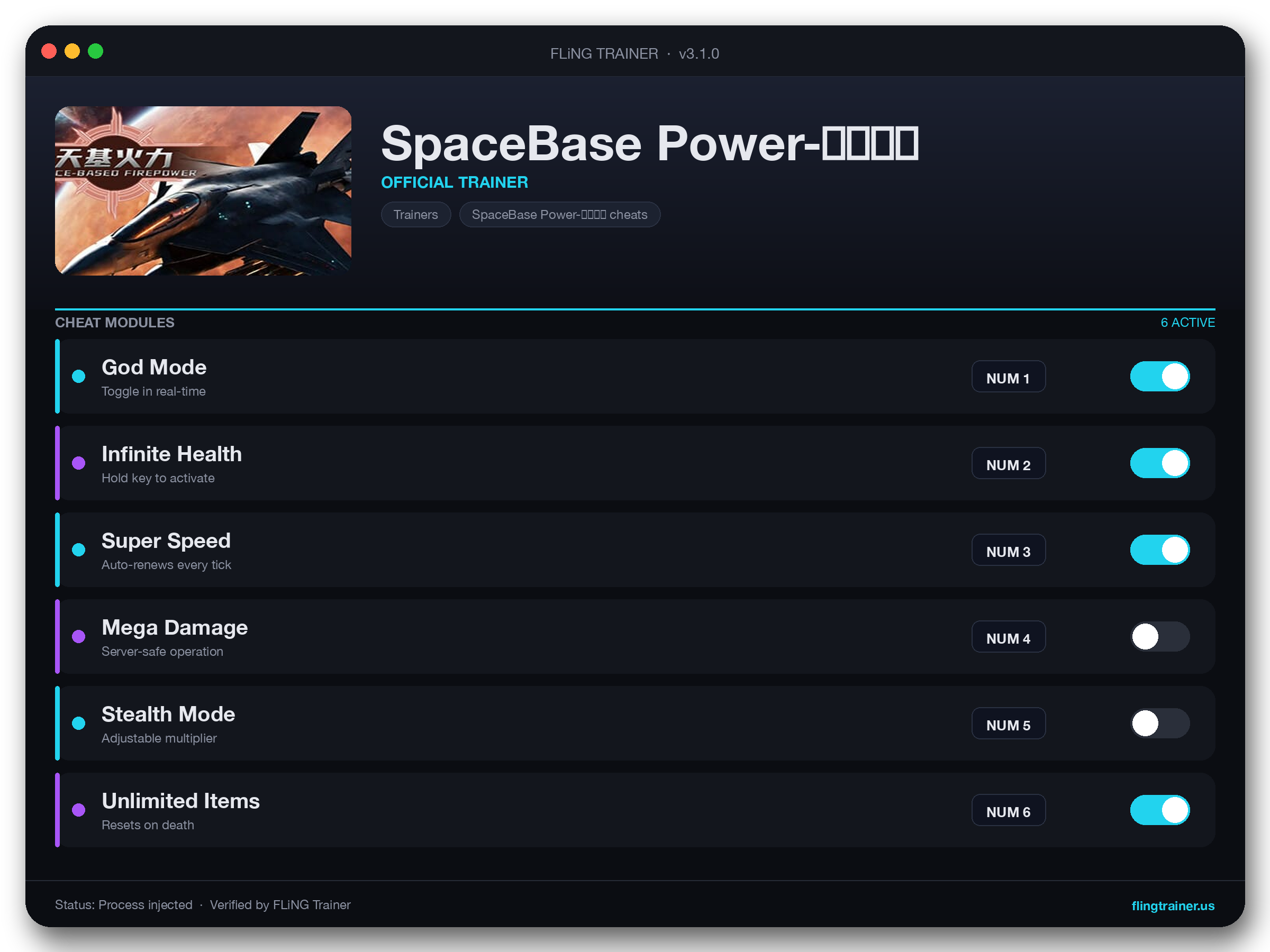 SpaceBase Power-天基火力 Trainer interface