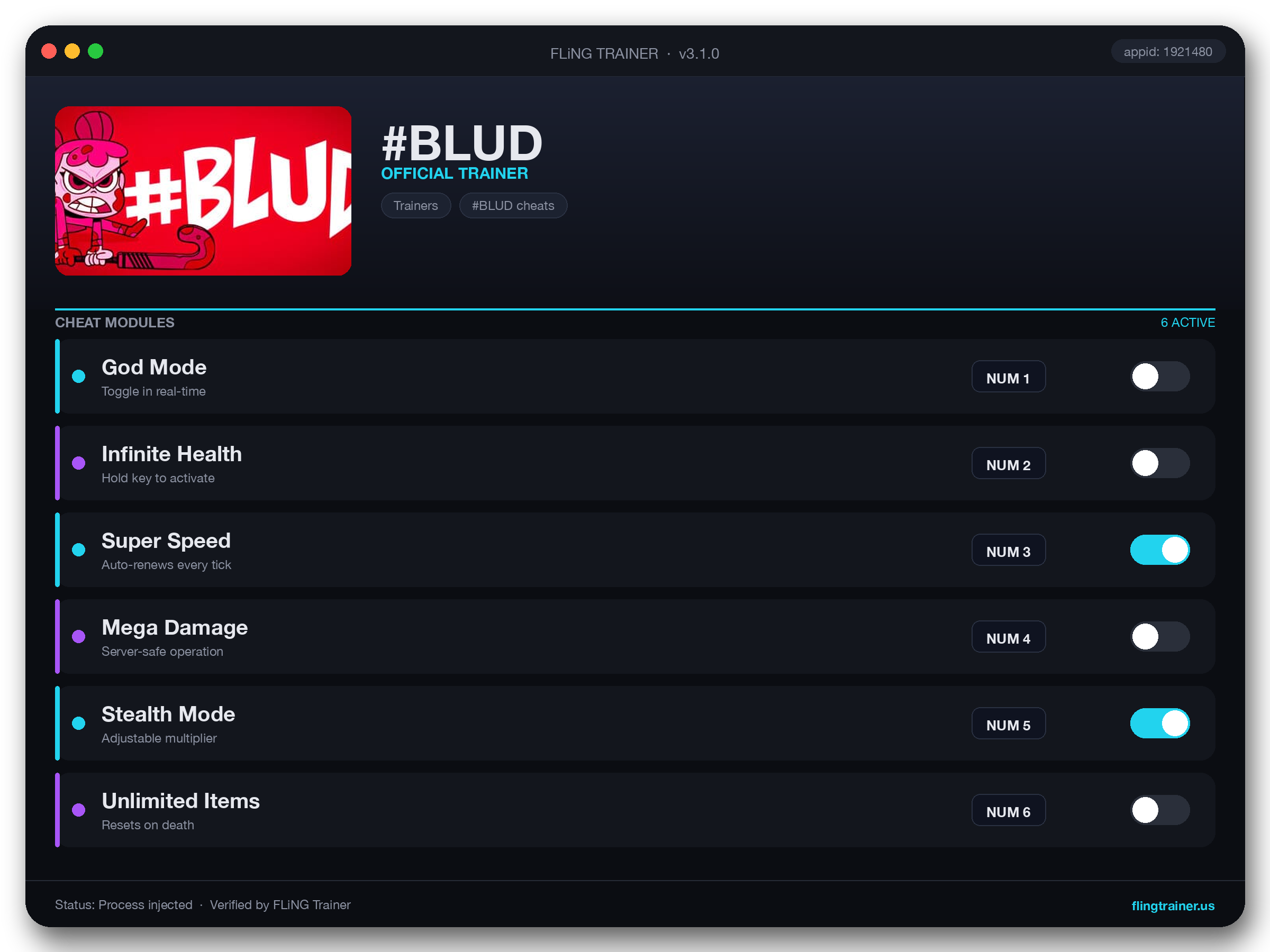#BLUD Trainer interface