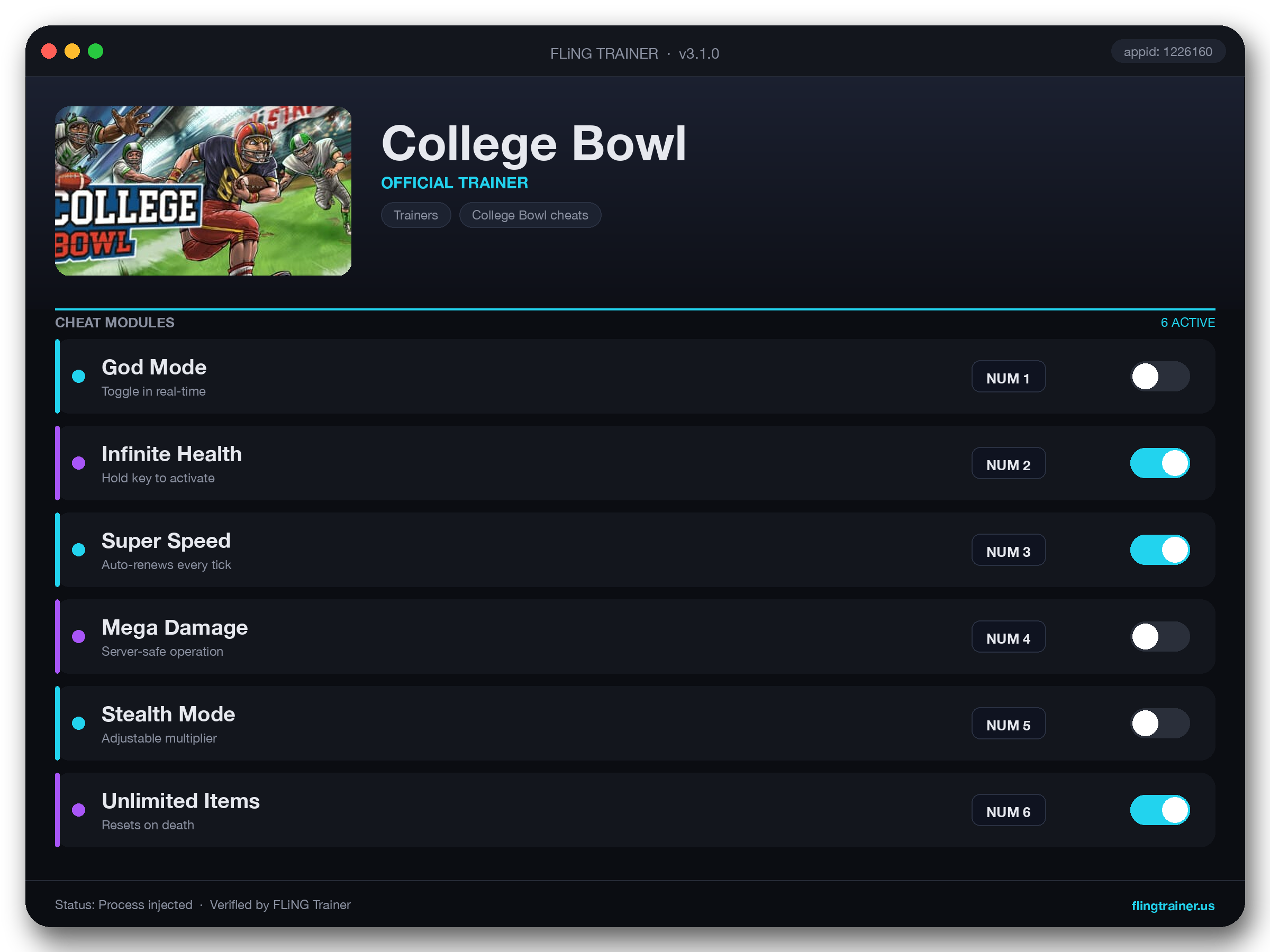 College Bowl Trainer interface