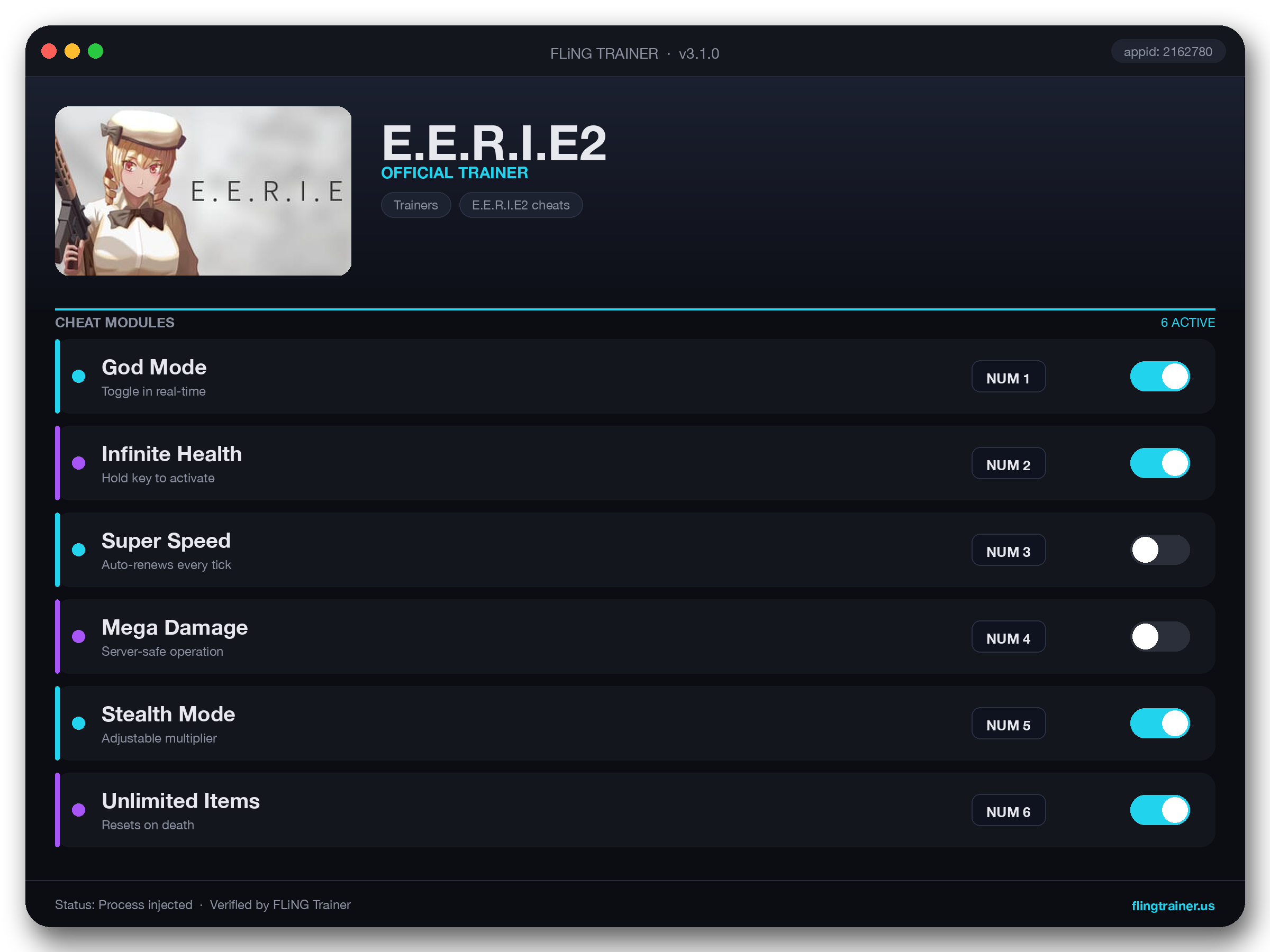 E.E.R.I.E2 Trainer interface