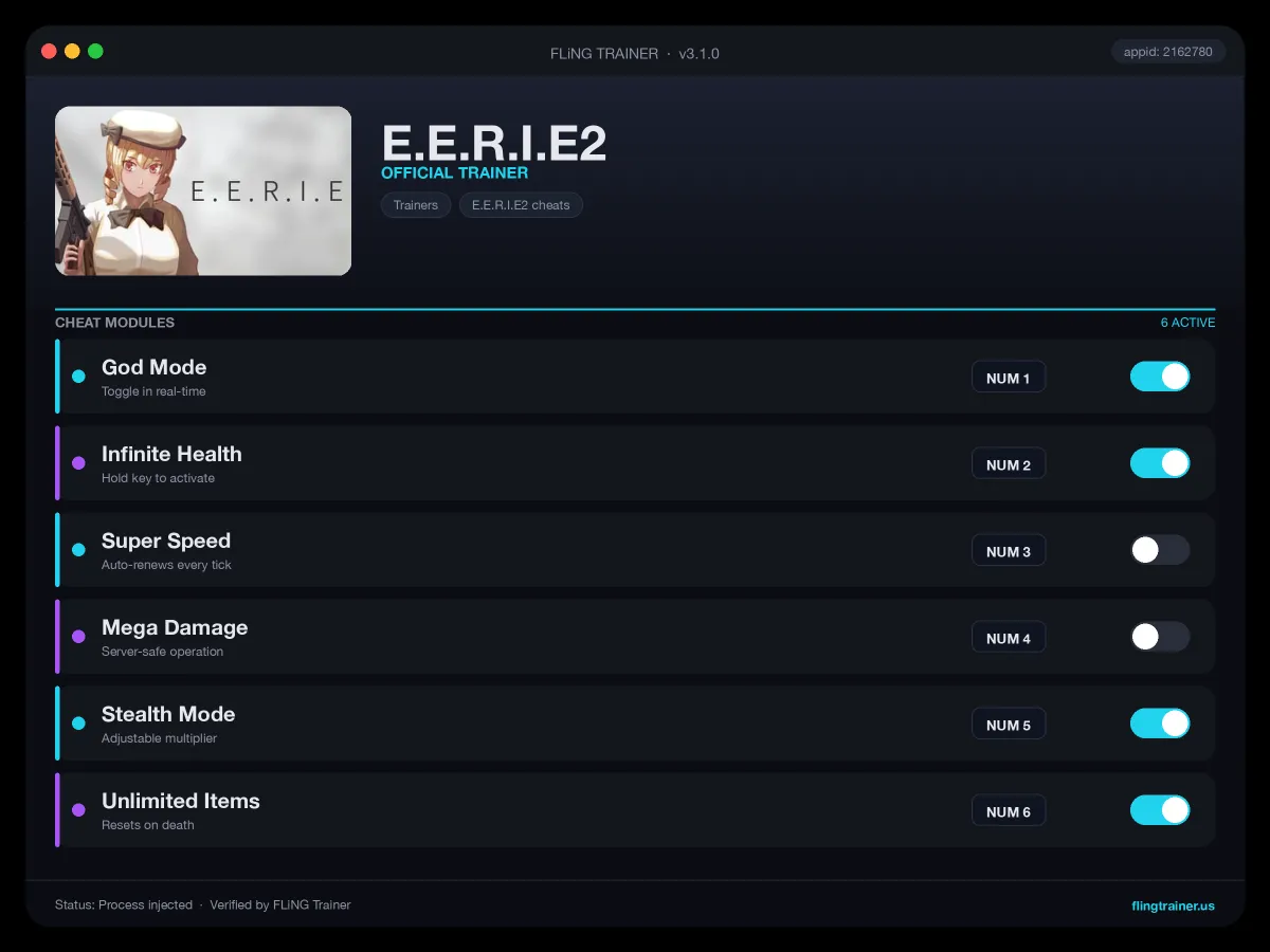 E.E.R.I.E2 Trainer interface
