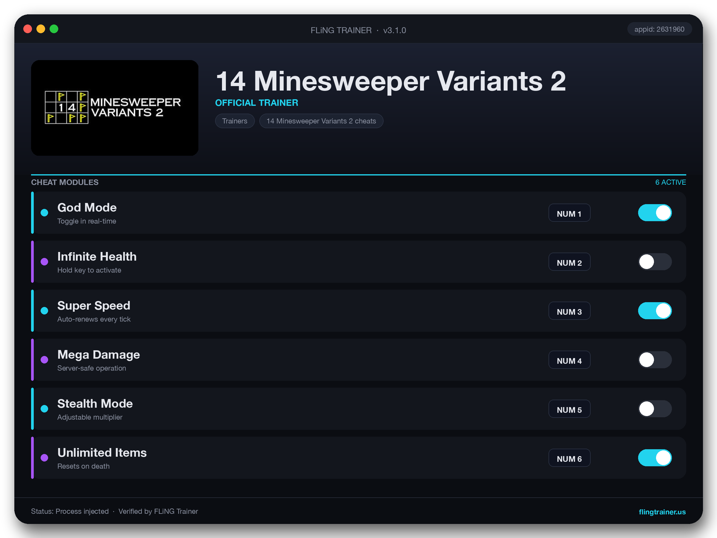 14 Minesweeper Variants 2 Trainer interface