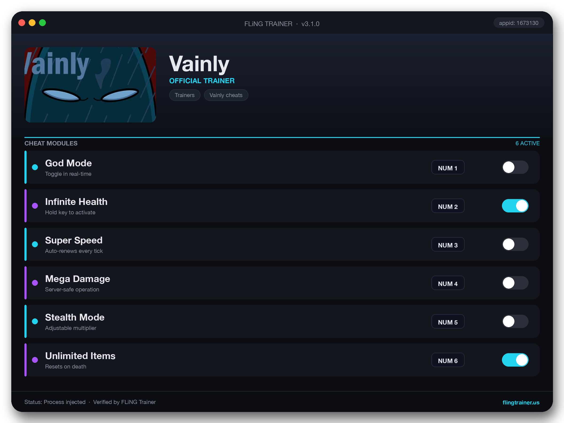 Vainly Trainer interface