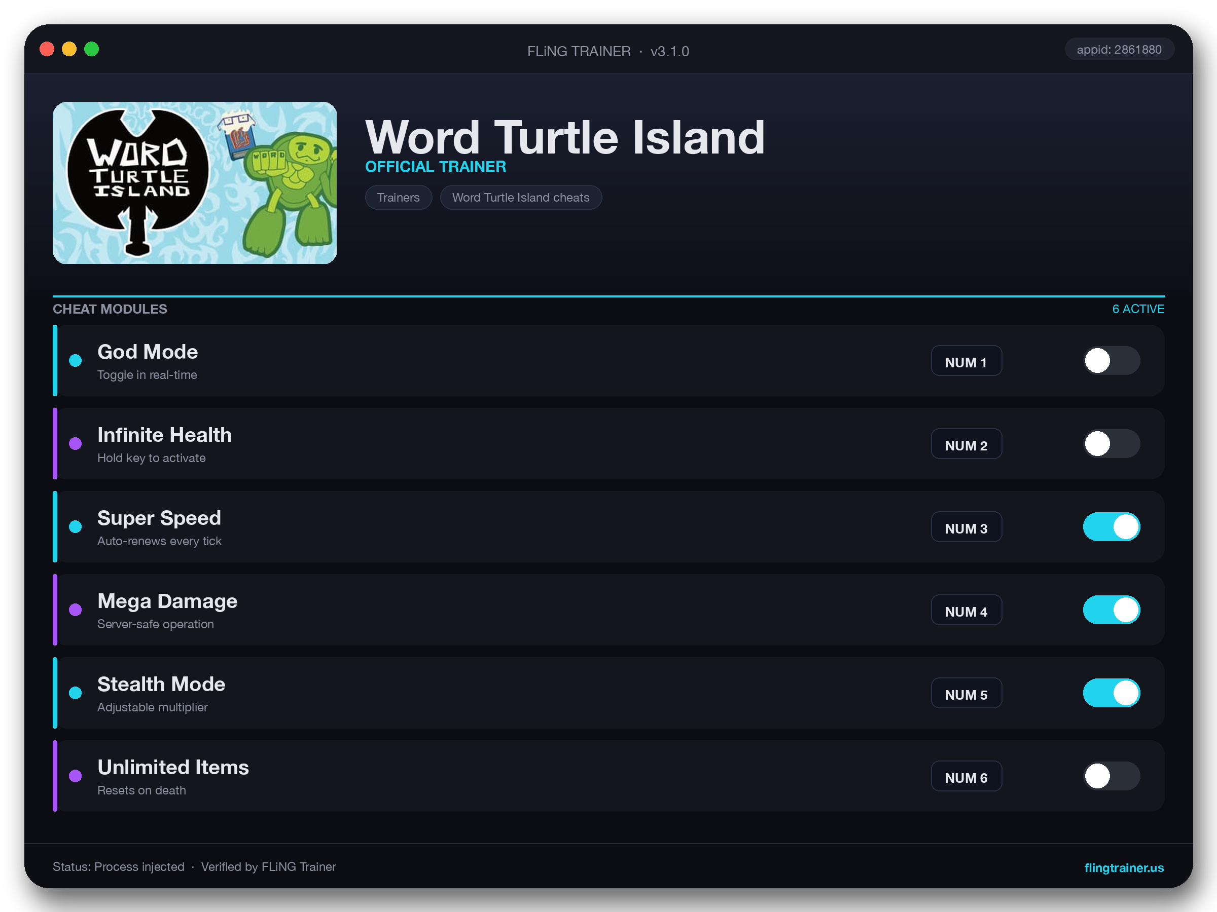 Word Turtle Island Trainer interface