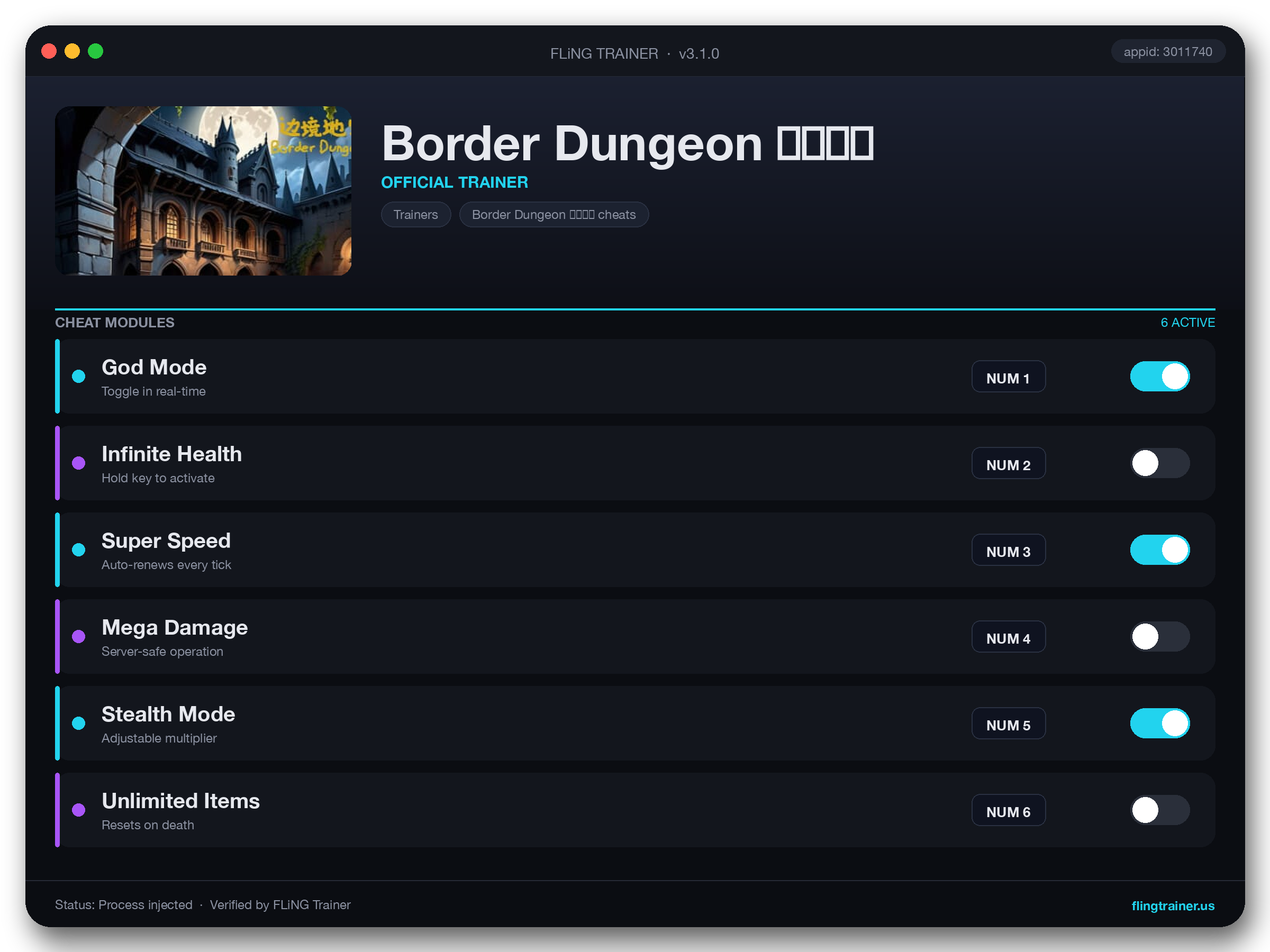 Border Dungeon 边境地牢 Trainer interface