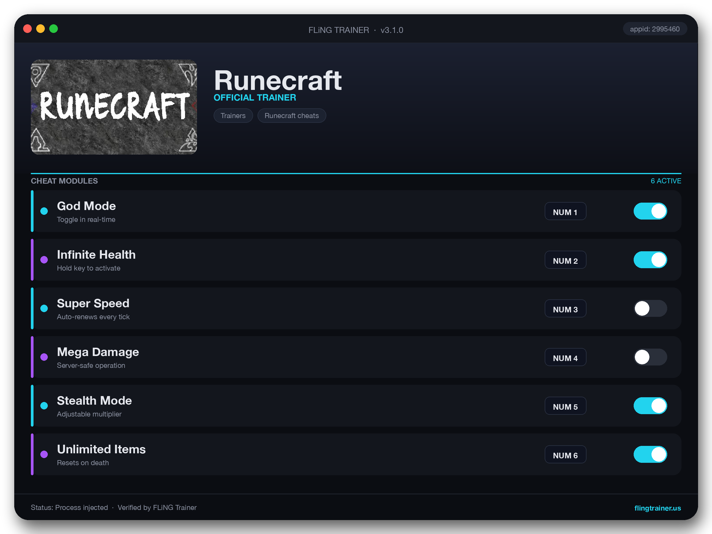 Runecraft Trainer interface