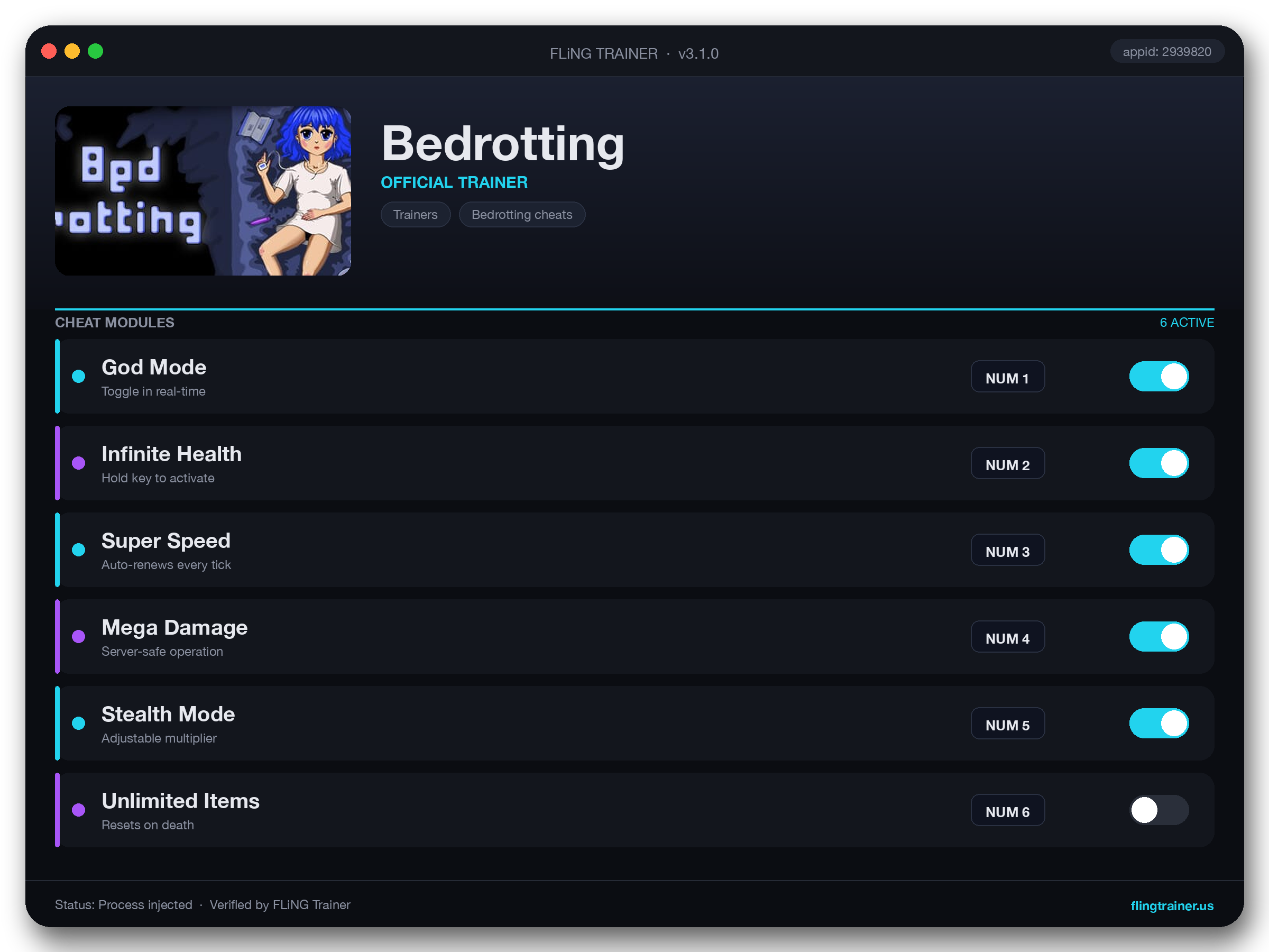 Bedrotting Trainer interface