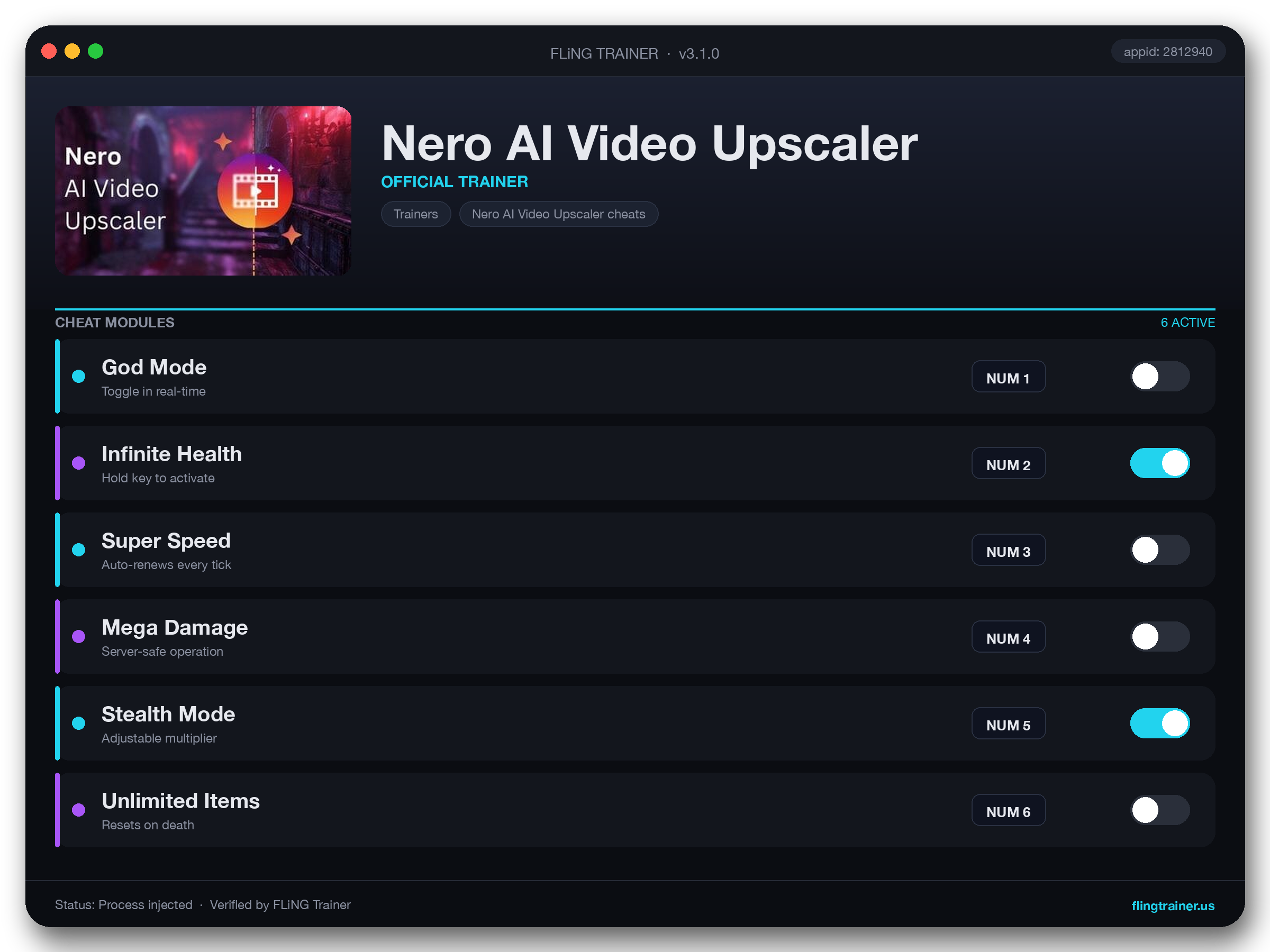 Nero AI Video Upscaler Trainer interface