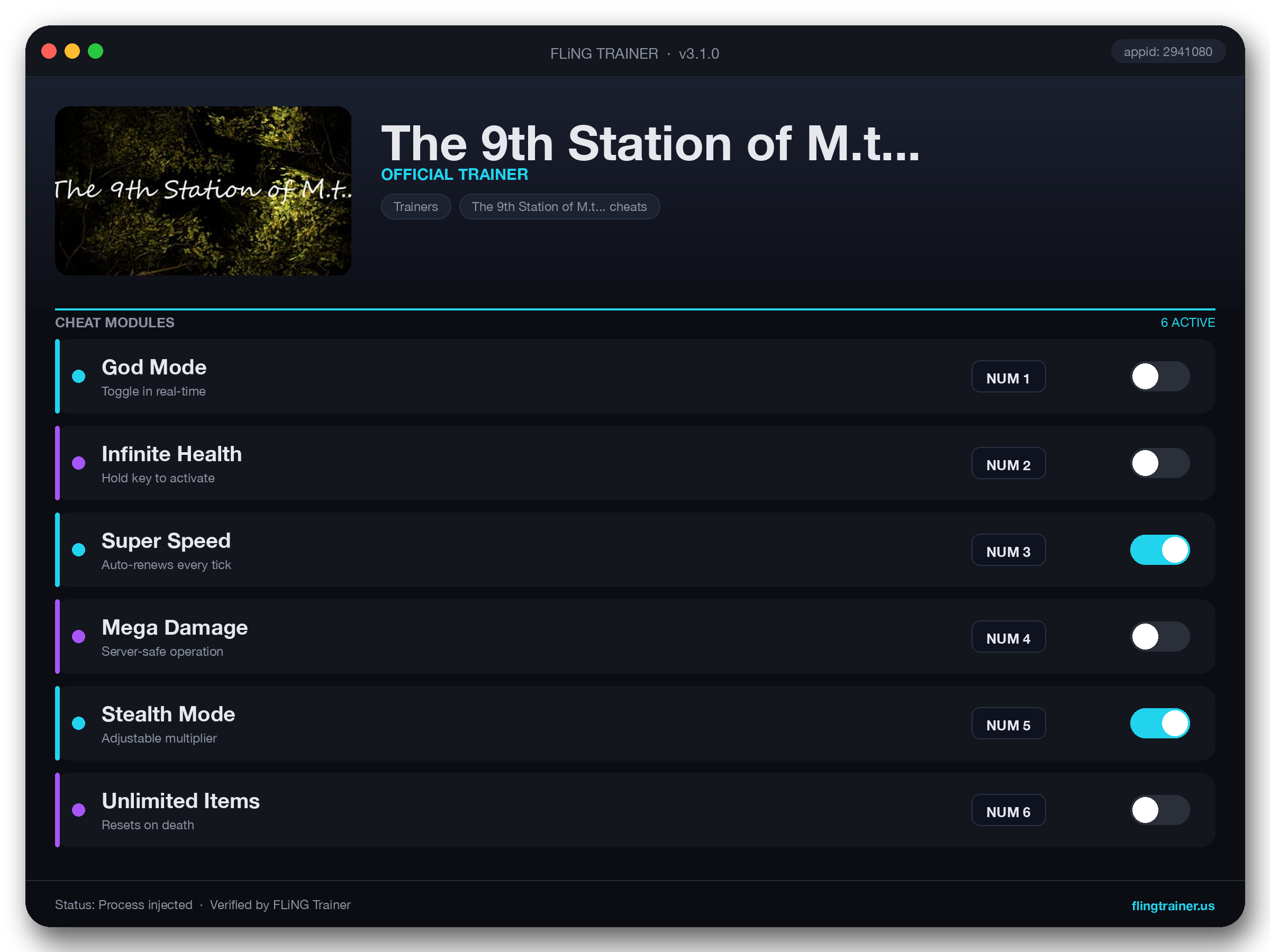 The 9th Station of M.t... Trainer interface