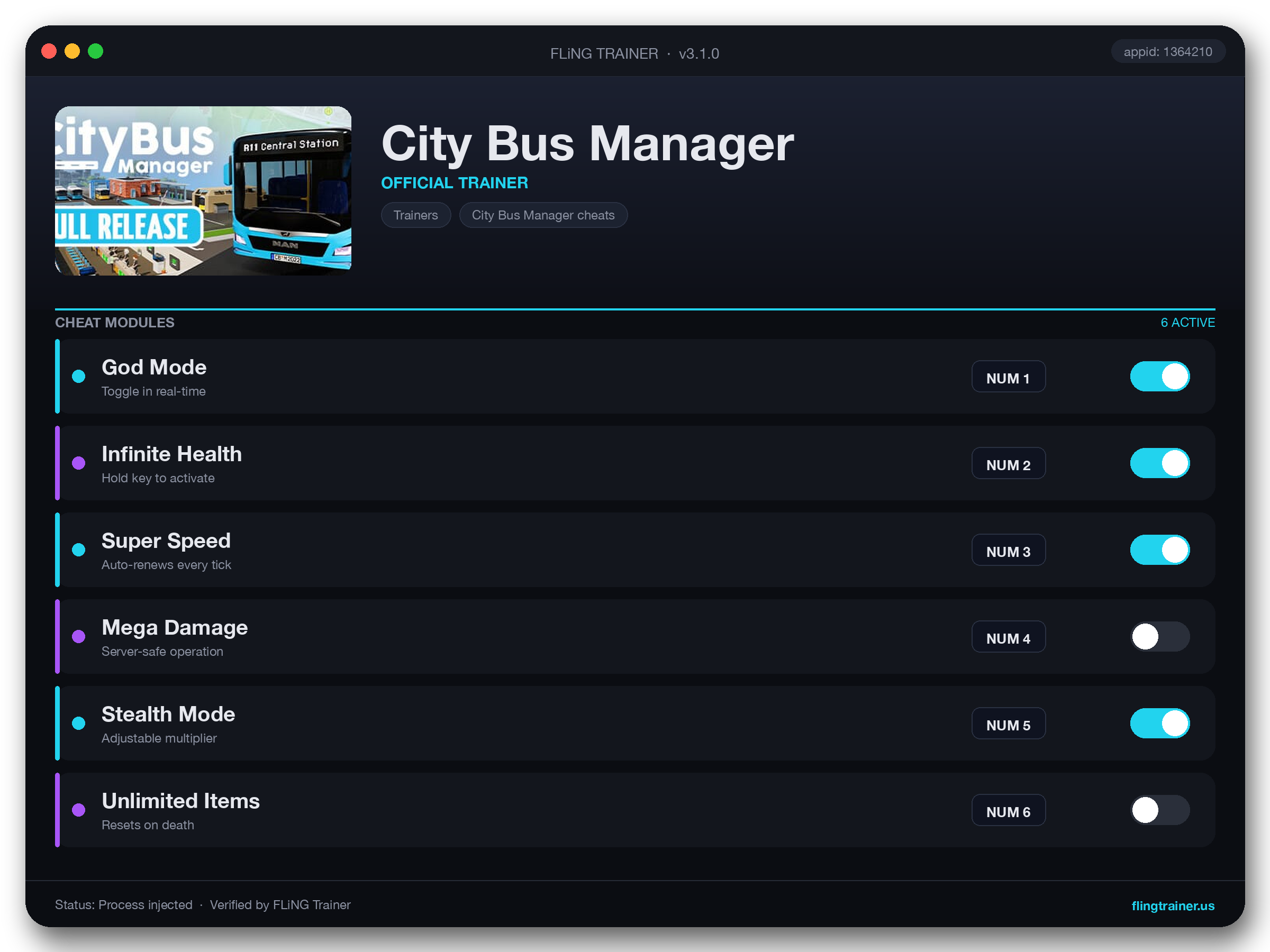City Bus Manager Trainer interface