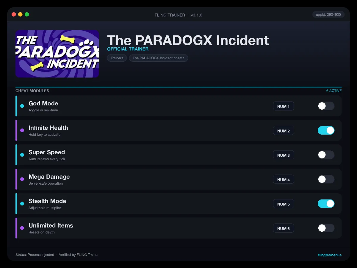 The PARADOGX Incident Trainer interface