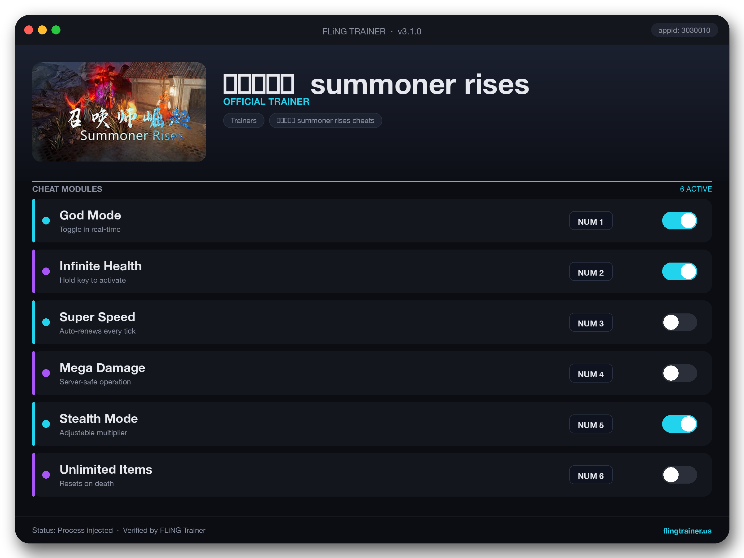 召唤师崛起 summoner rises Trainer interface