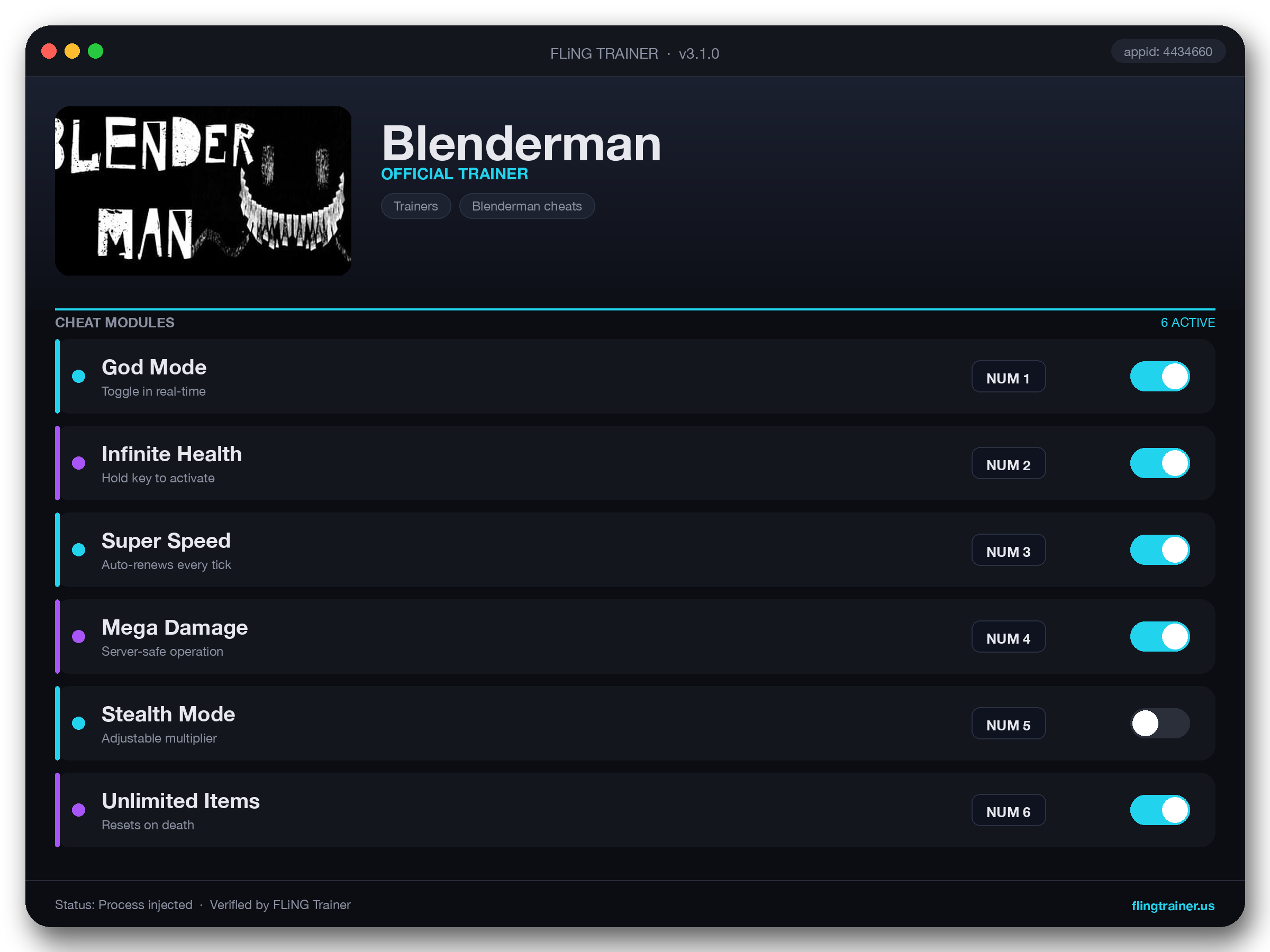 Blenderman Trainer interface