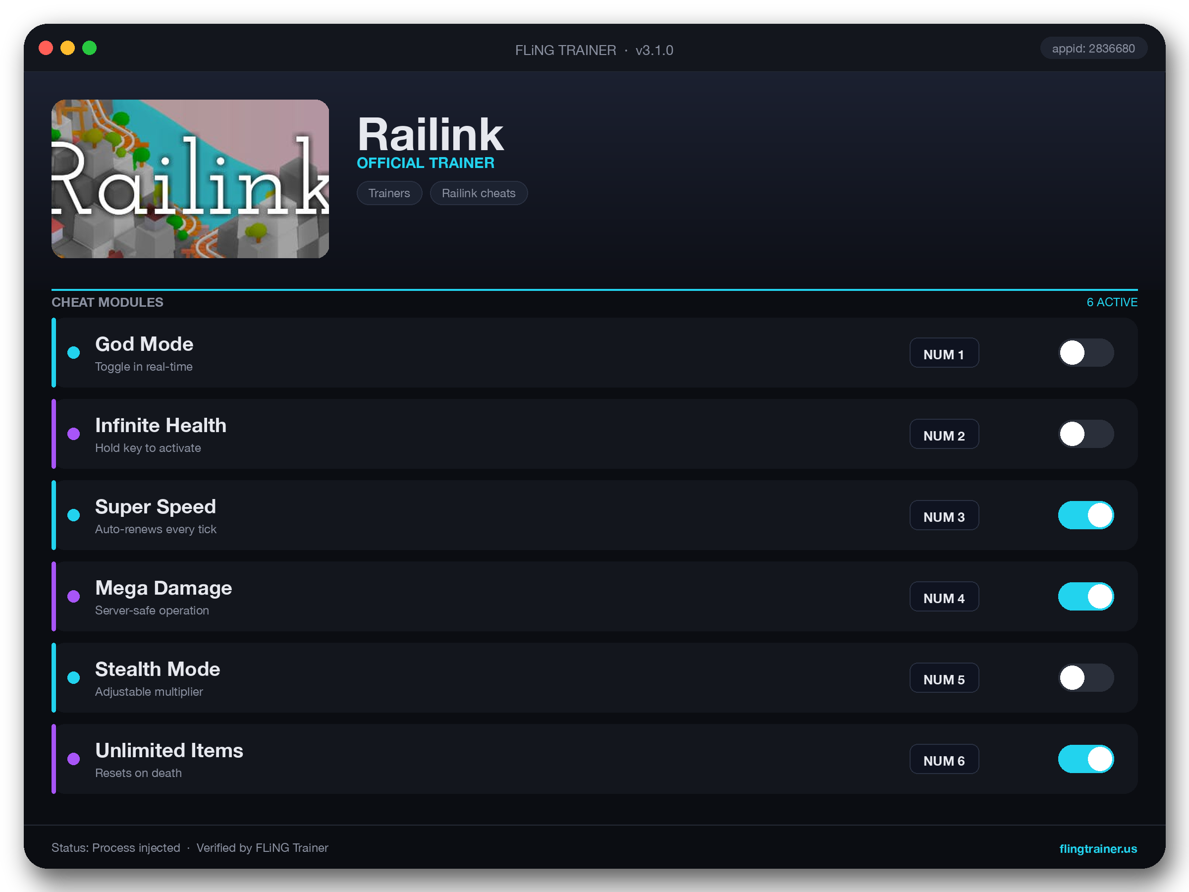 Railink Trainer interface