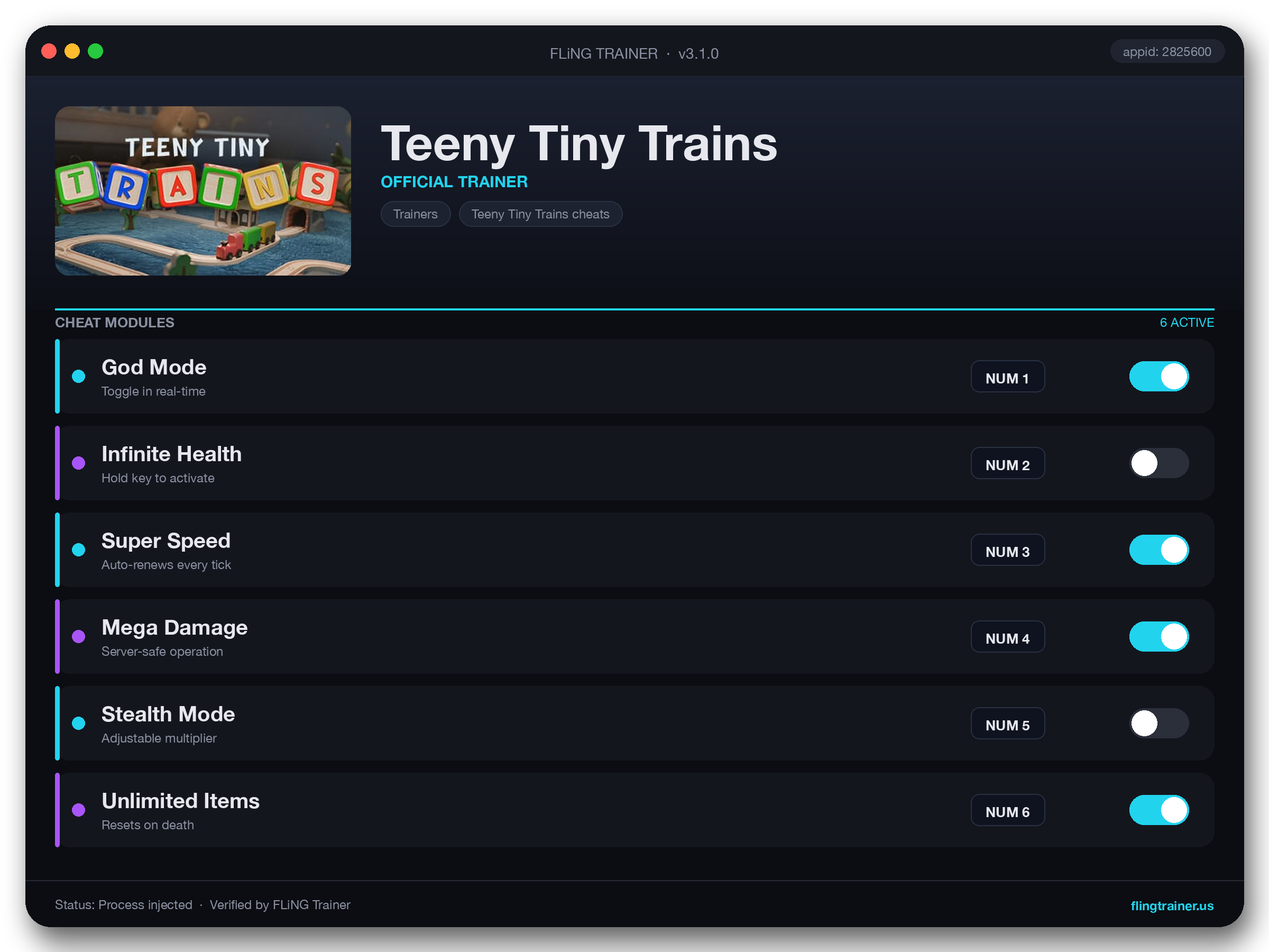 Teeny Tiny Trains Trainer interface