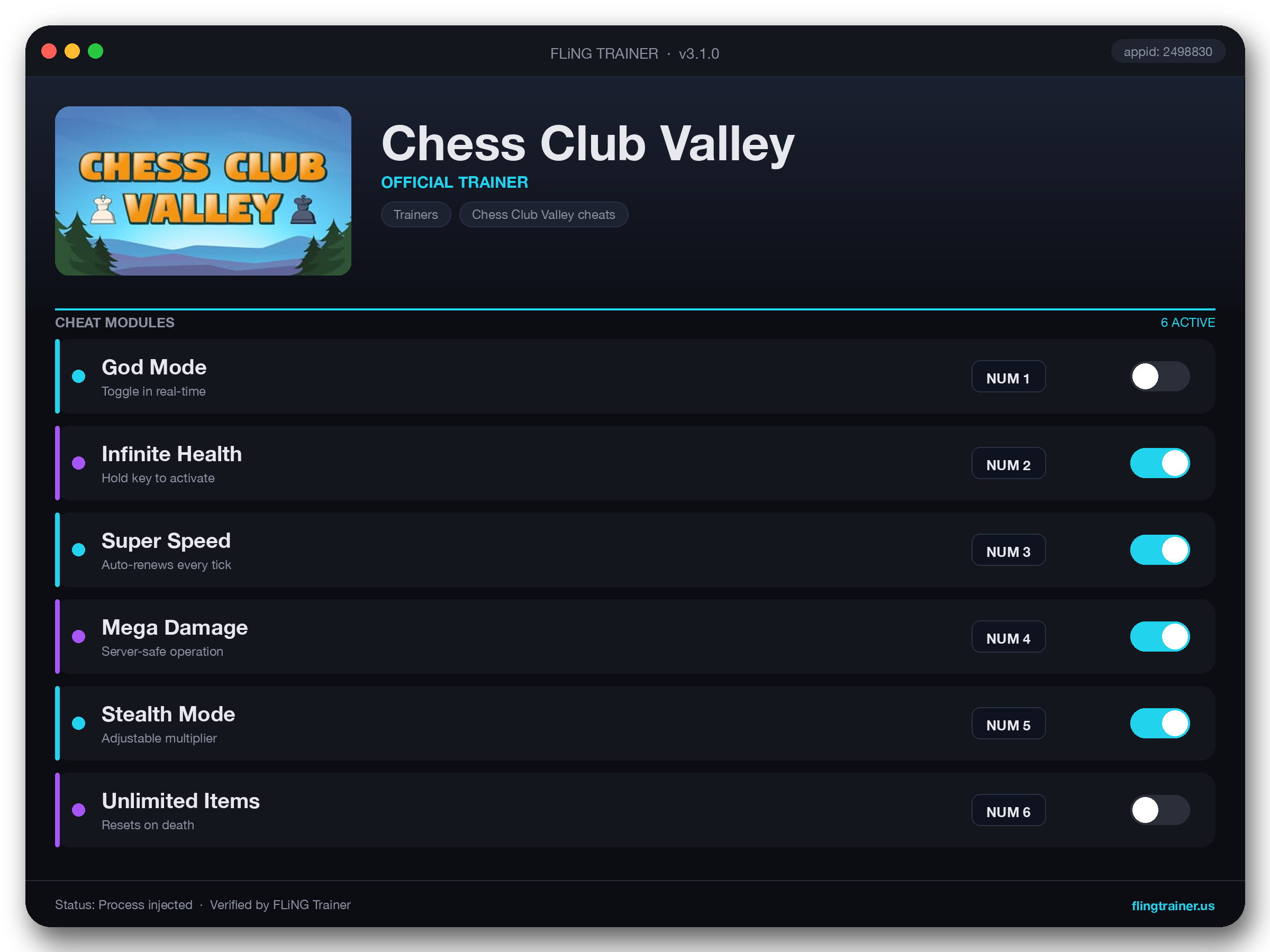 Chess Club Valley Trainer interface