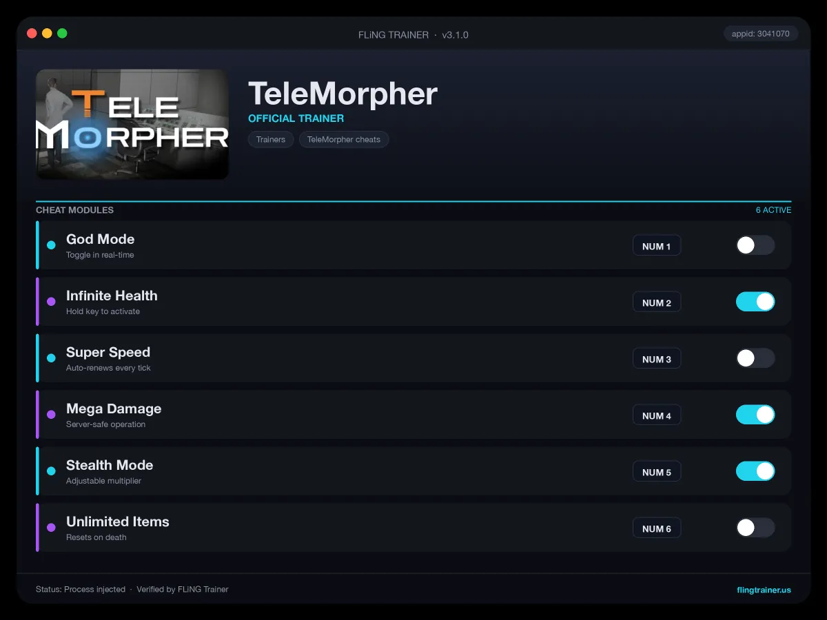 TeleMorpher Trainer interface