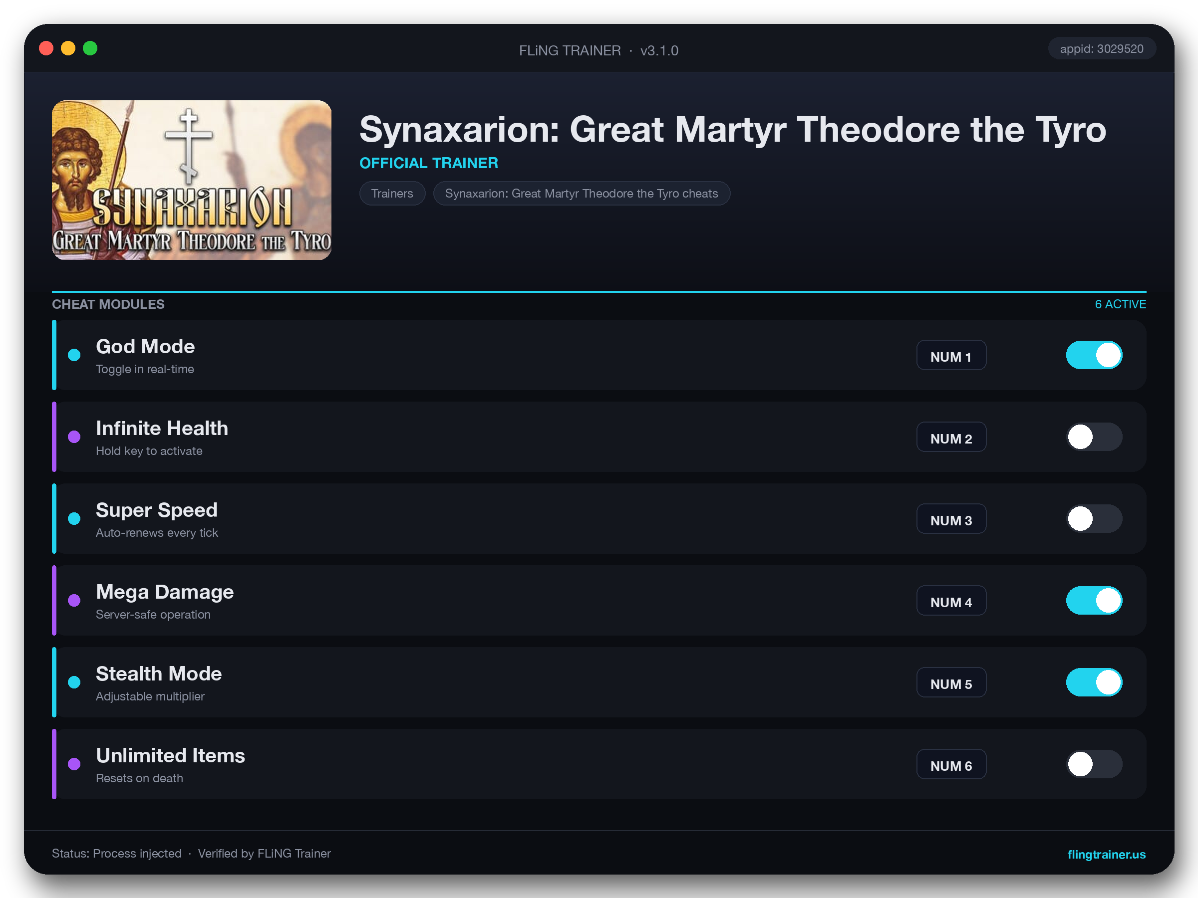 Synaxarion: Great Martyr Theodore the Tyro Trainer interface