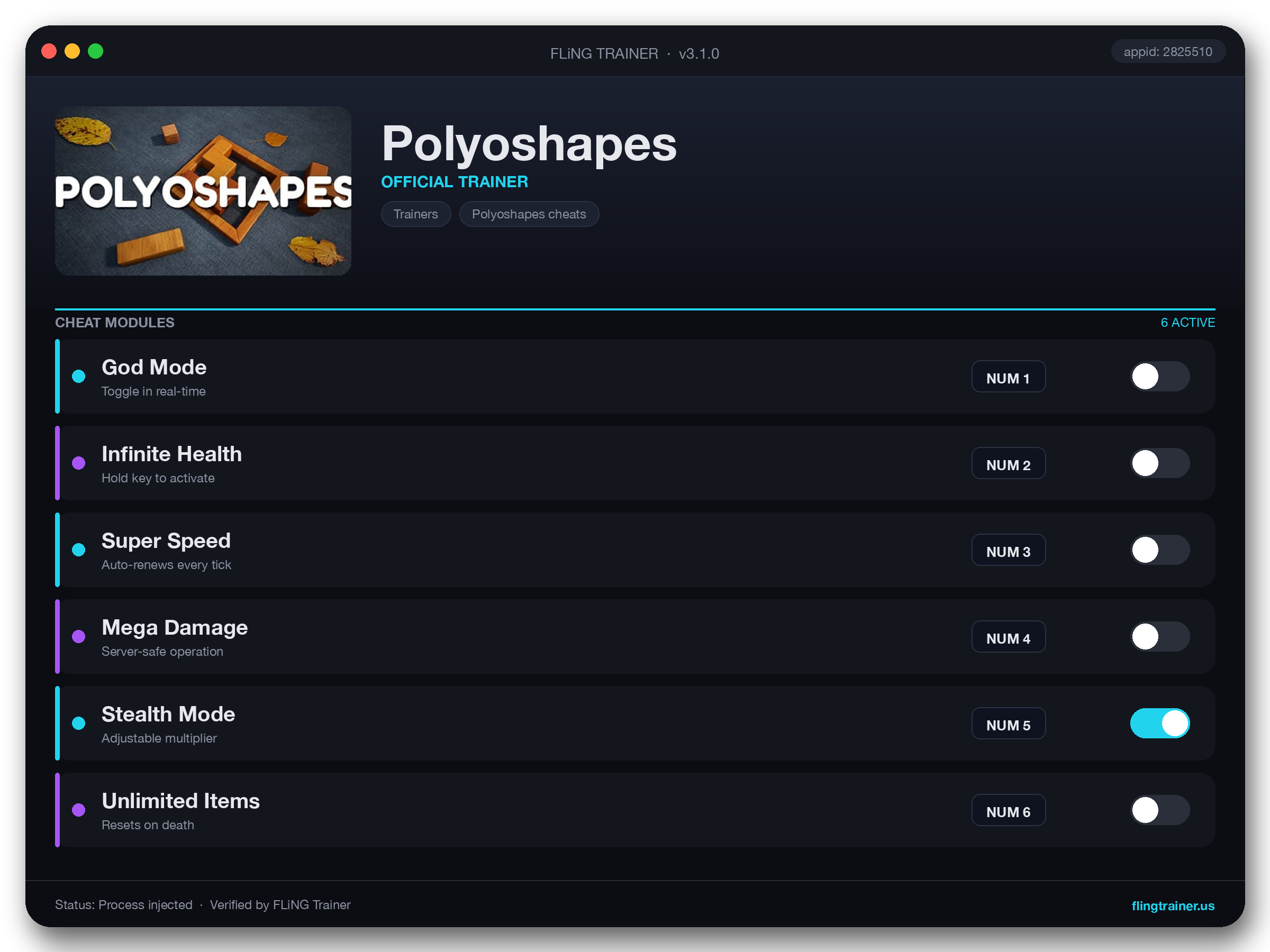 Polyoshapes Trainer interface
