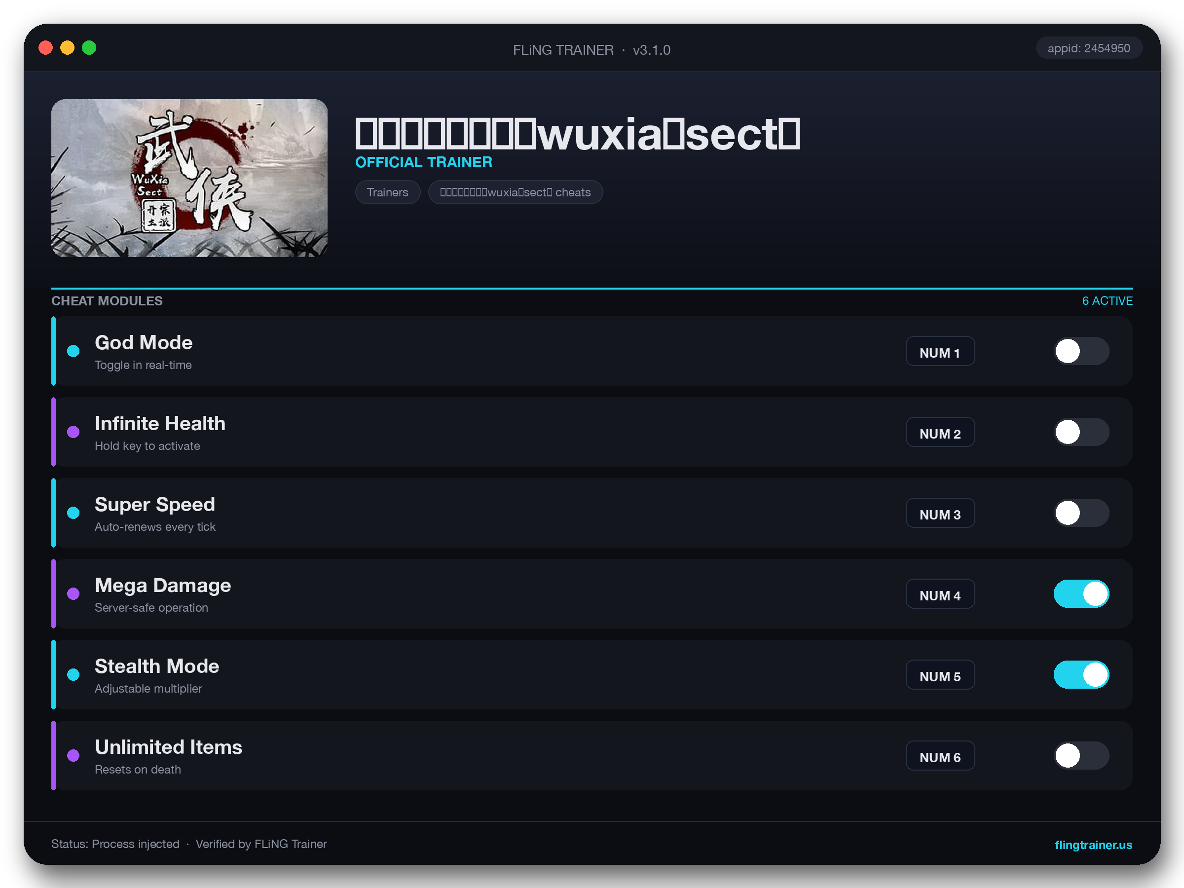 武侠：开宗立派（wuxia：sect） Trainer interface