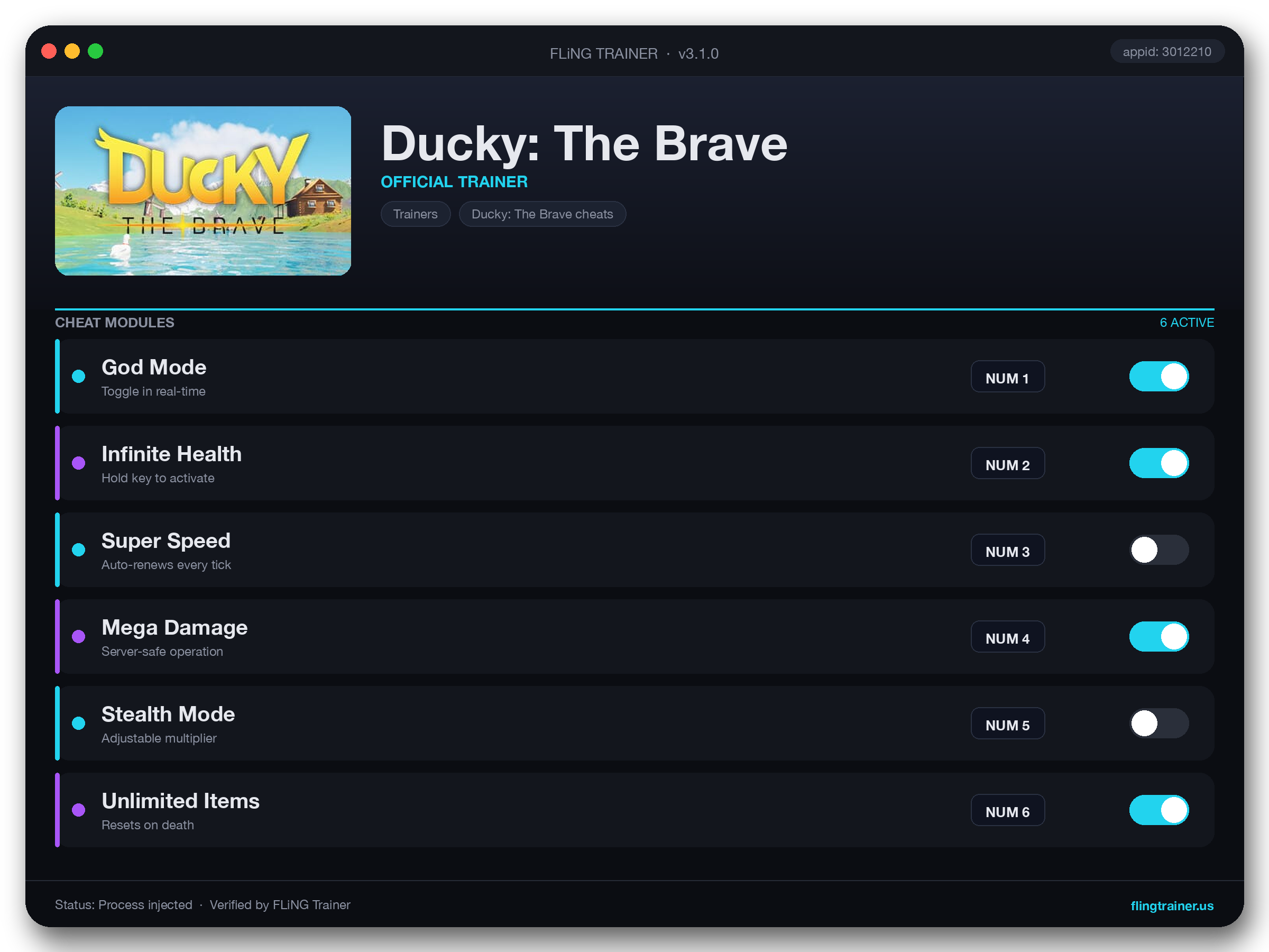 Ducky: The Brave Trainer interface