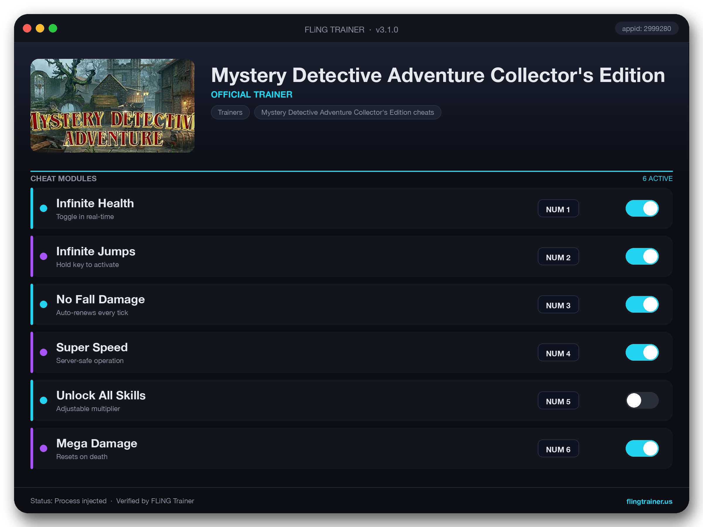 Mystery Detective Adventure Collector's Edition Trainer interface