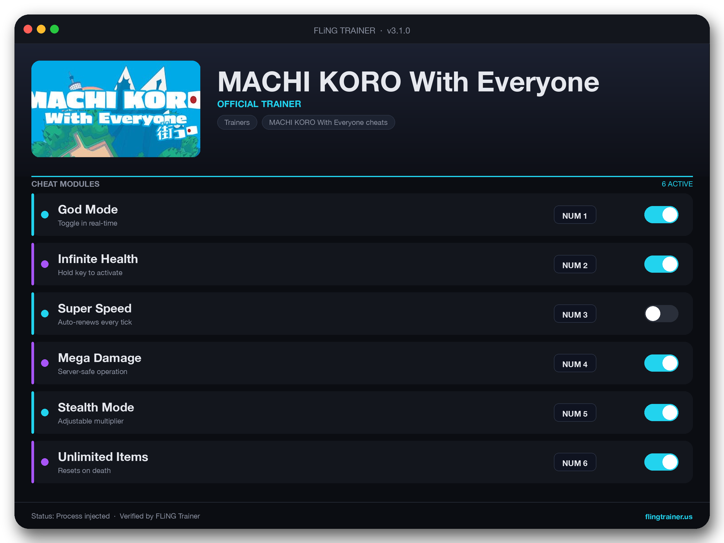 MACHI KORO With Everyone Trainer interface