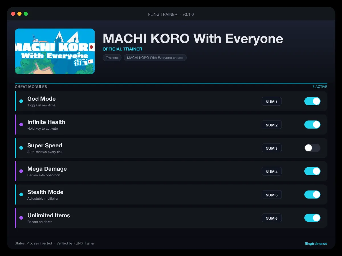 MACHI KORO With Everyone Trainer interface