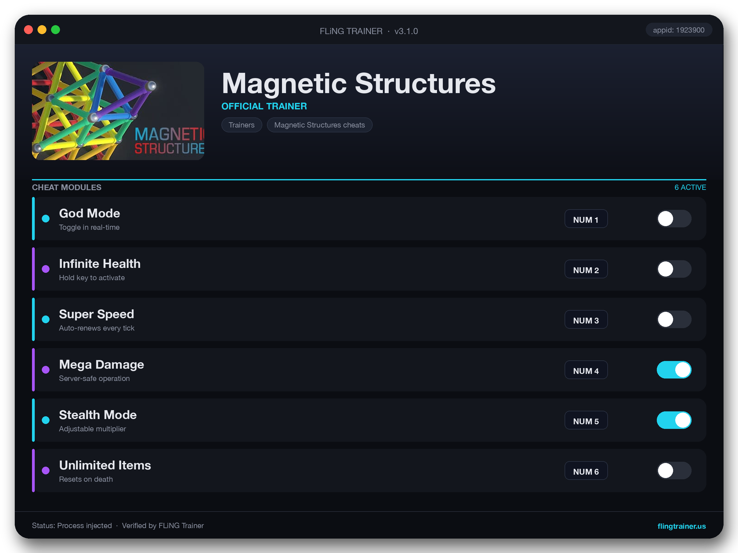 Magnetic Structures Trainer interface