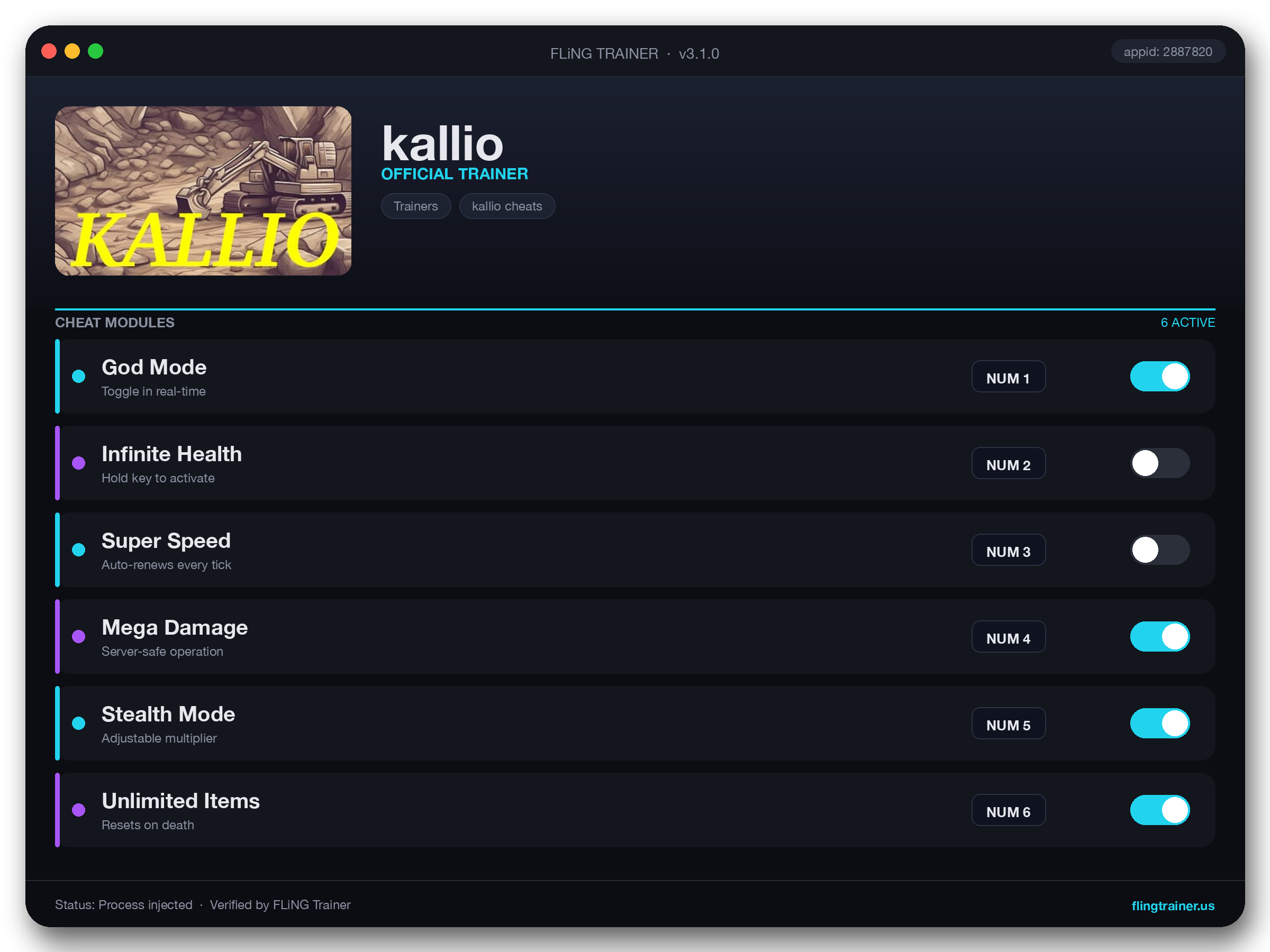 kallio Trainer interface