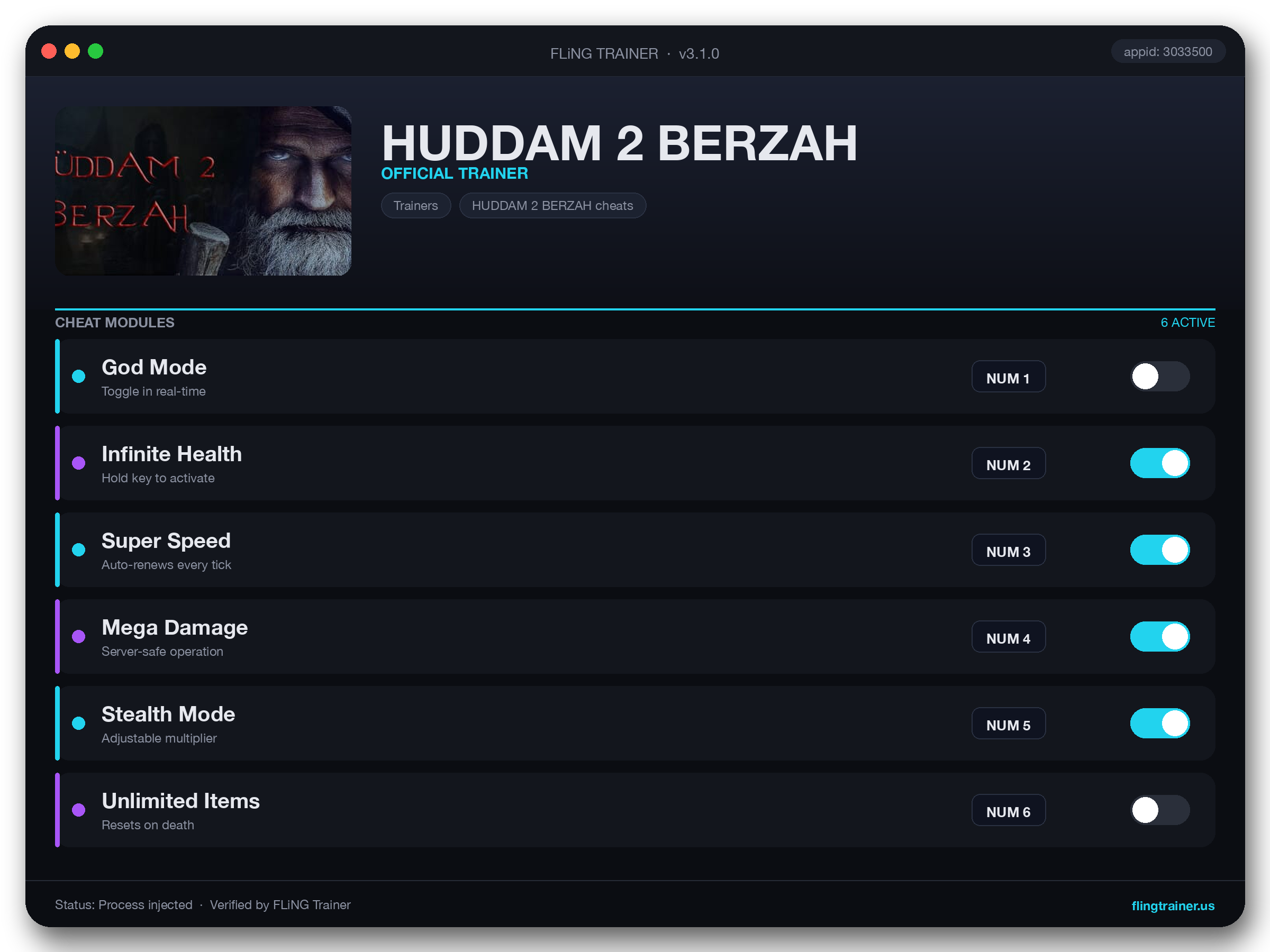 HUDDAM 2 BERZAH Trainer interface
