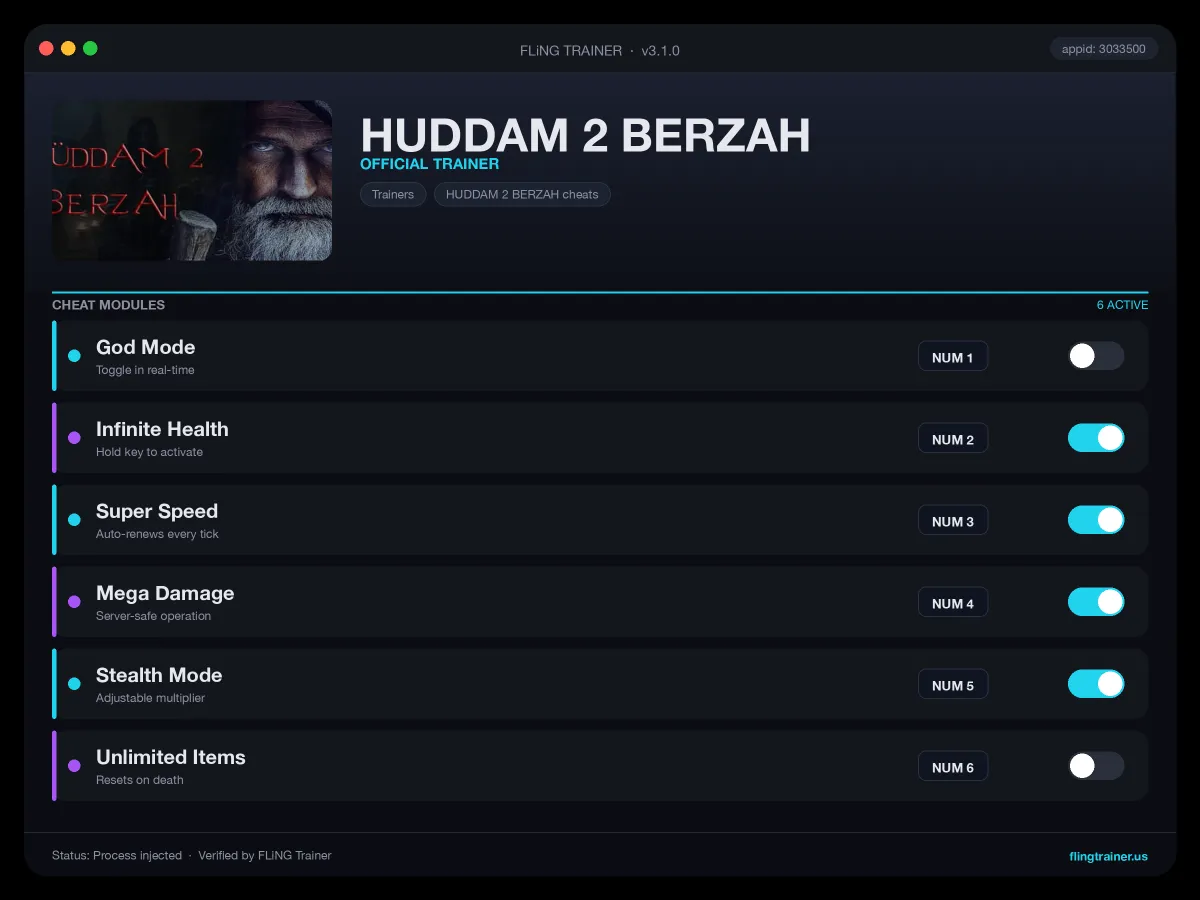 HUDDAM 2 BERZAH Trainer interface