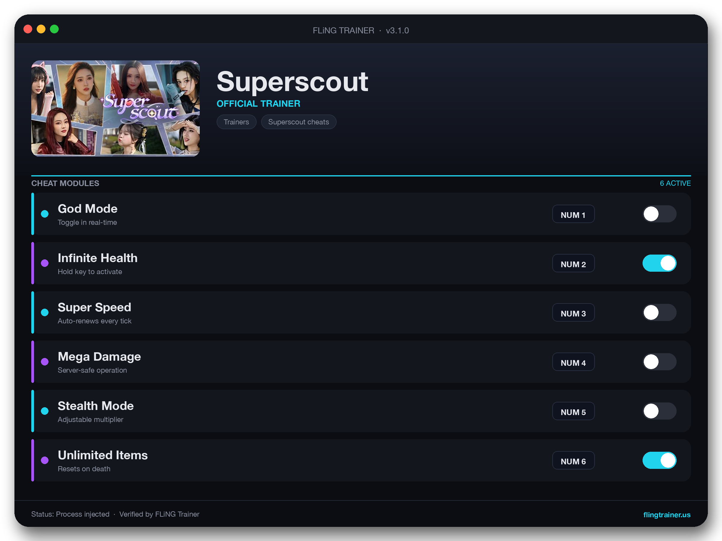 Superscout Trainer interface