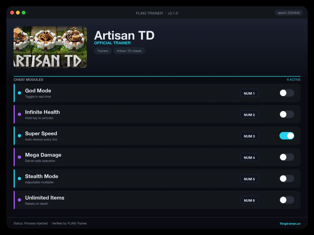 Artisan TD Trainer interface