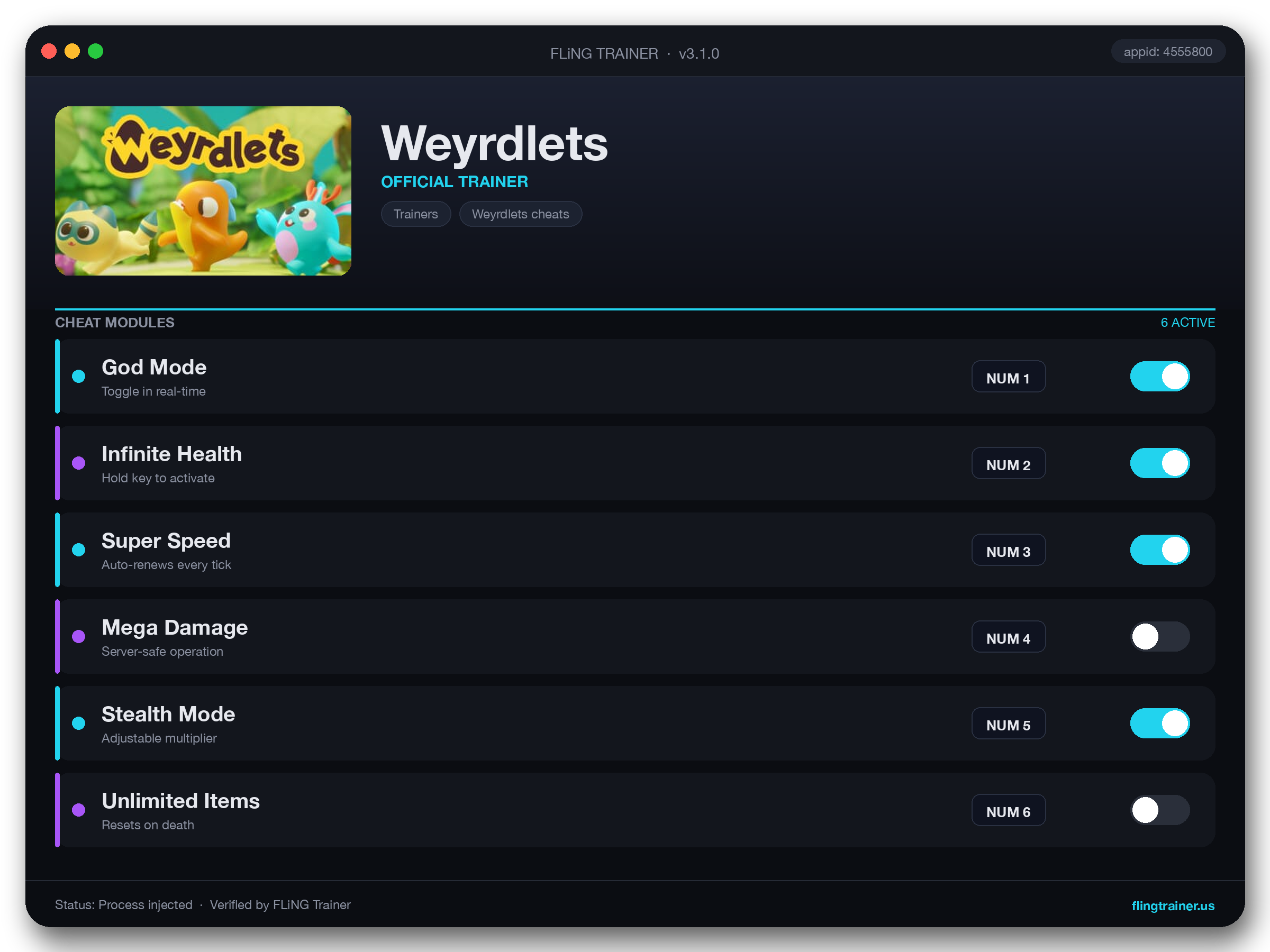 Weyrdlets Trainer interface