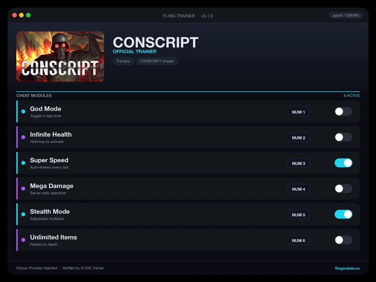 CONSCRIPT Trainer interface