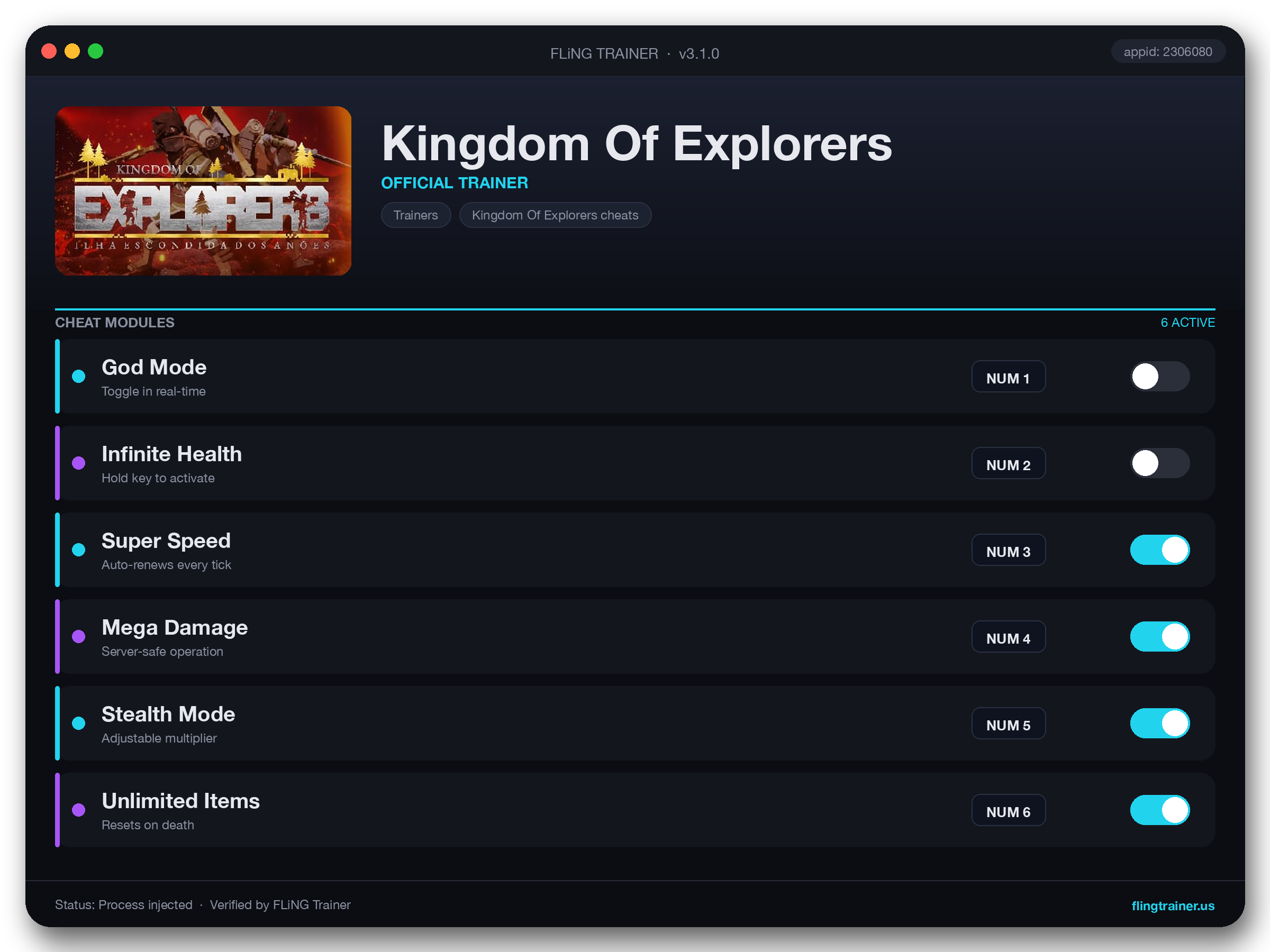 Kingdom Of Explorers Trainer interface