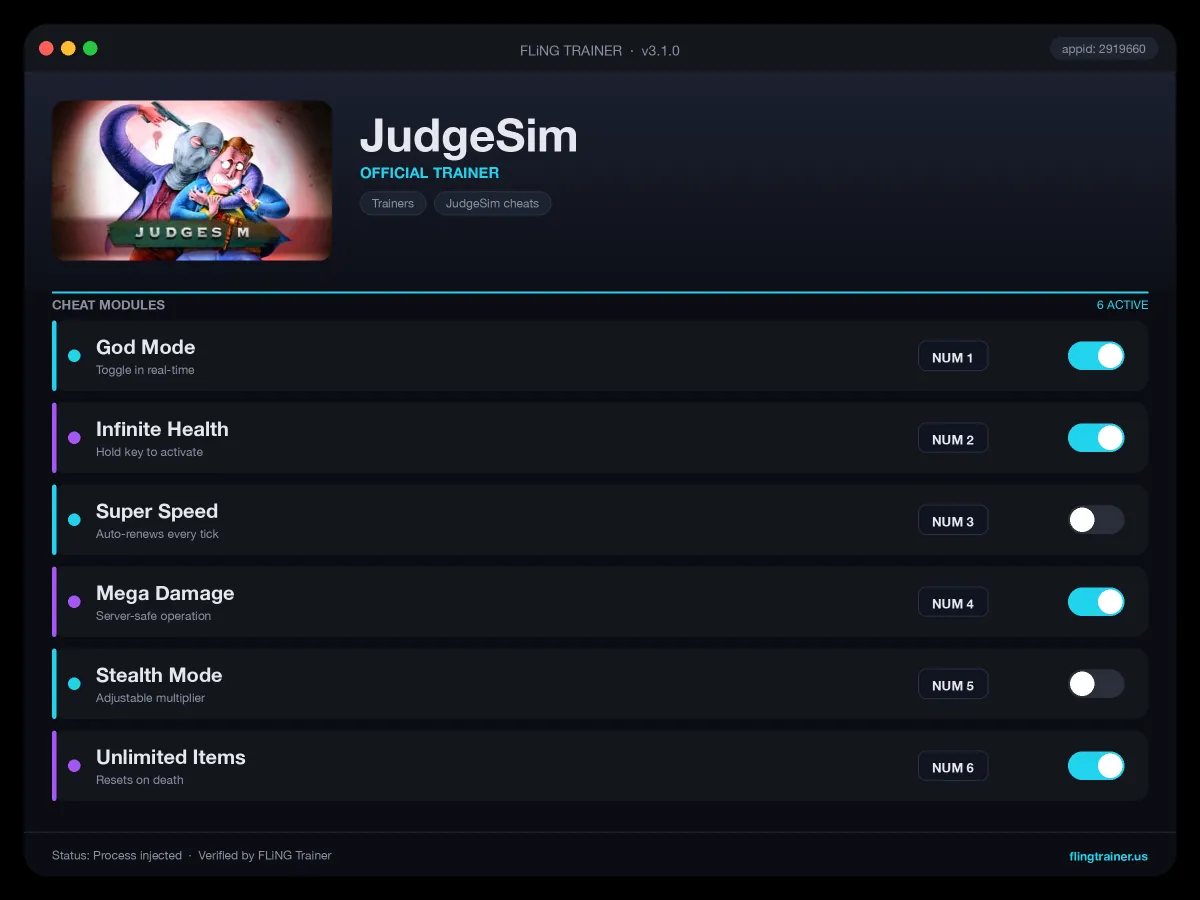 JudgeSim Trainer interface