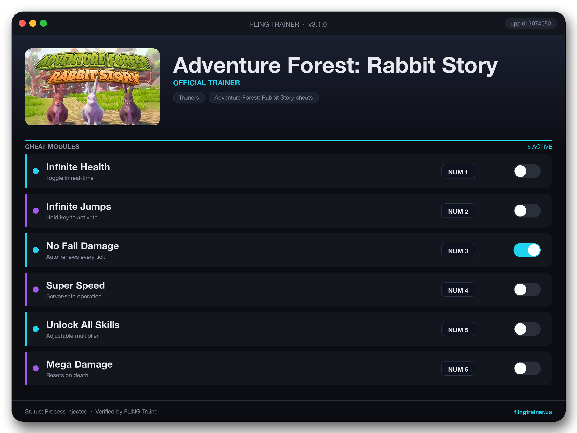 Adventure Forest: Rabbit Story Trainer interface