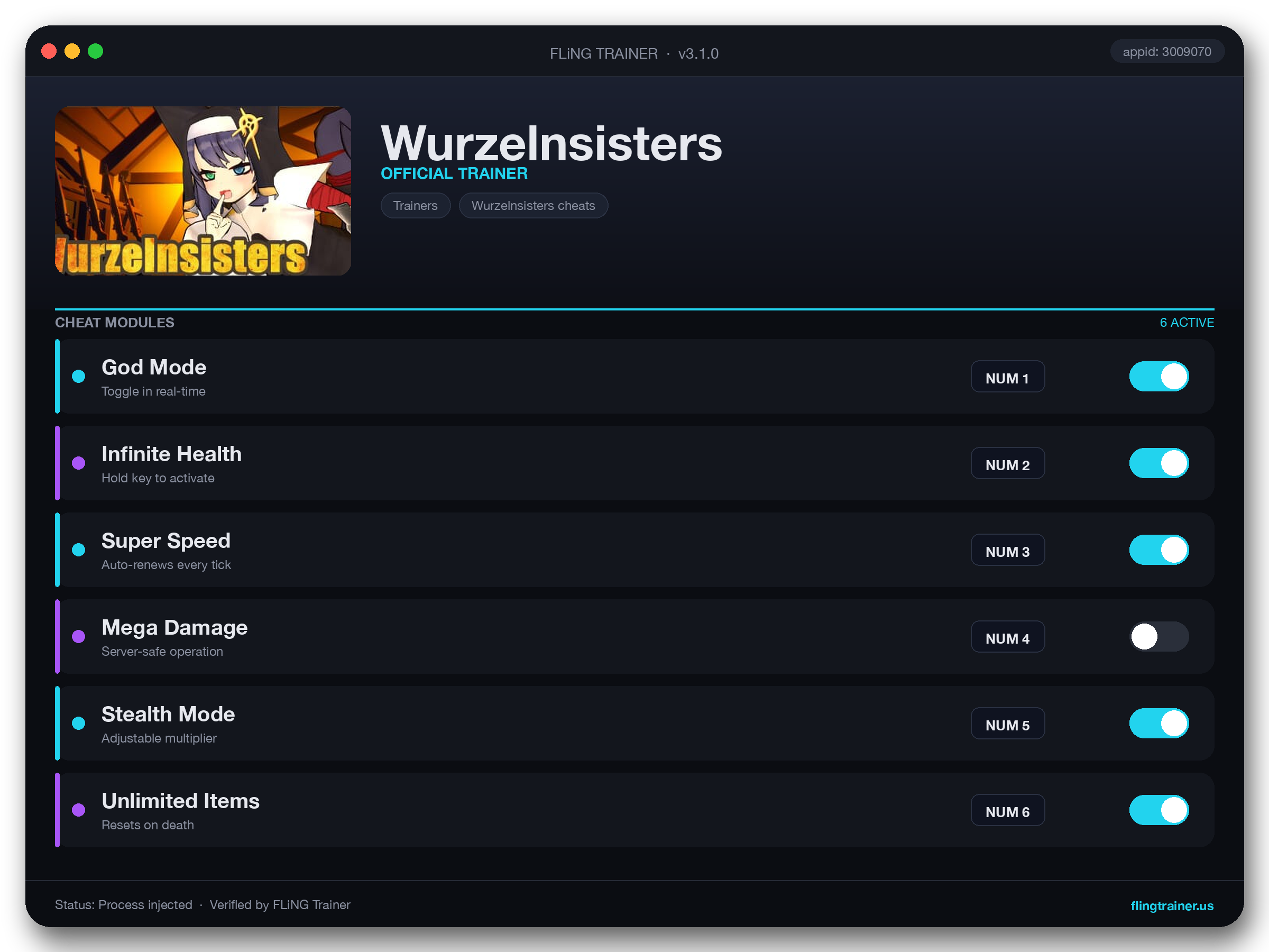 Wurzelnsisters Trainer interface