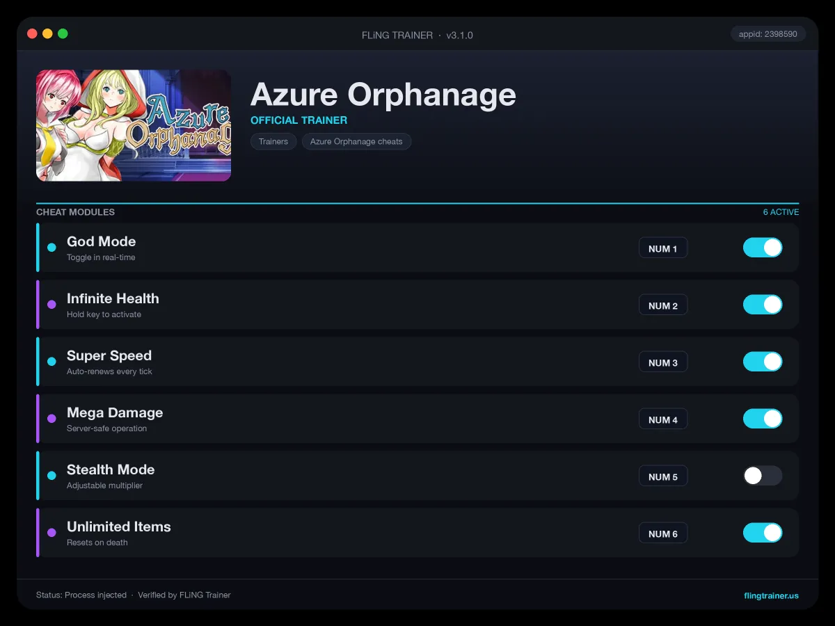 Azure Orphanage Trainer interface