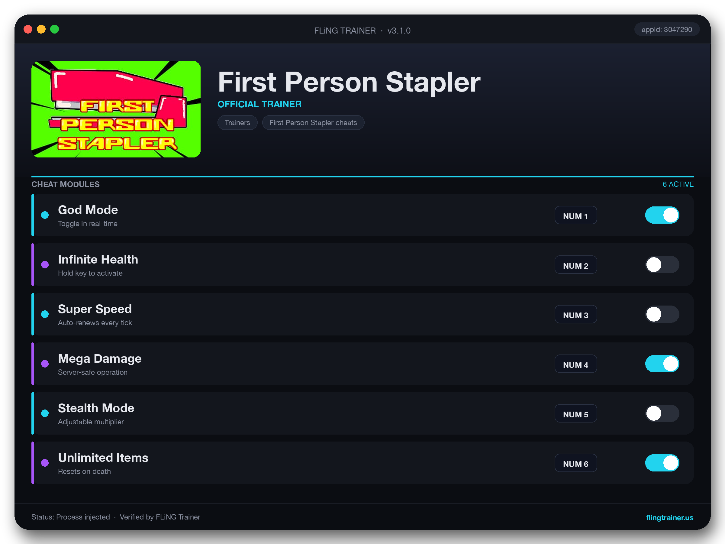 First Person Stapler Trainer interface
